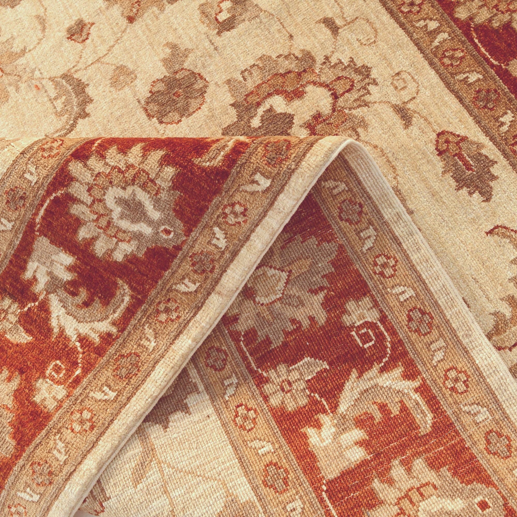 4' 11 x 6' 11 Hand Knotted Ziegler Rug