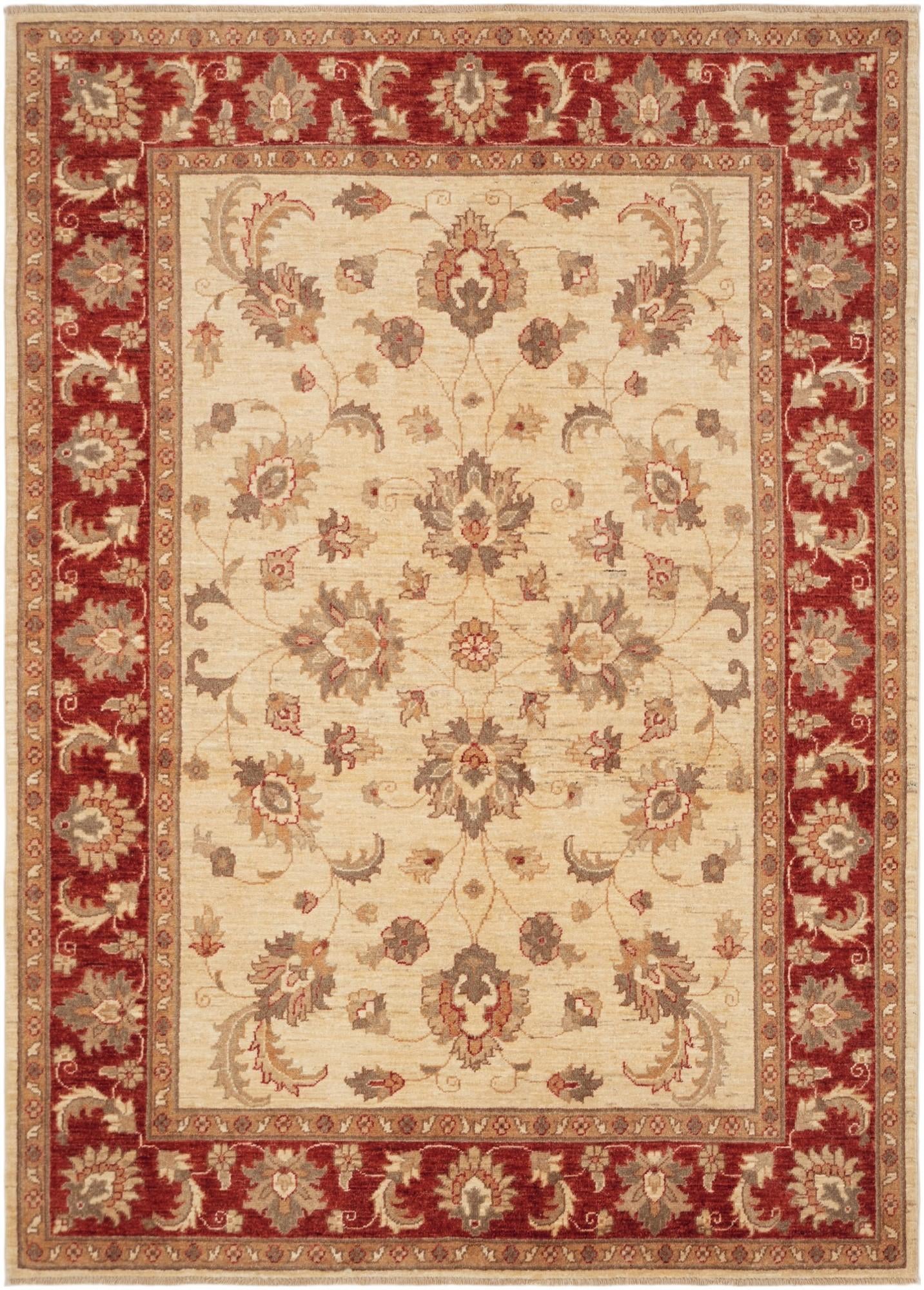 4' 11 x 6' 11 Hand Knotted Ziegler Rug