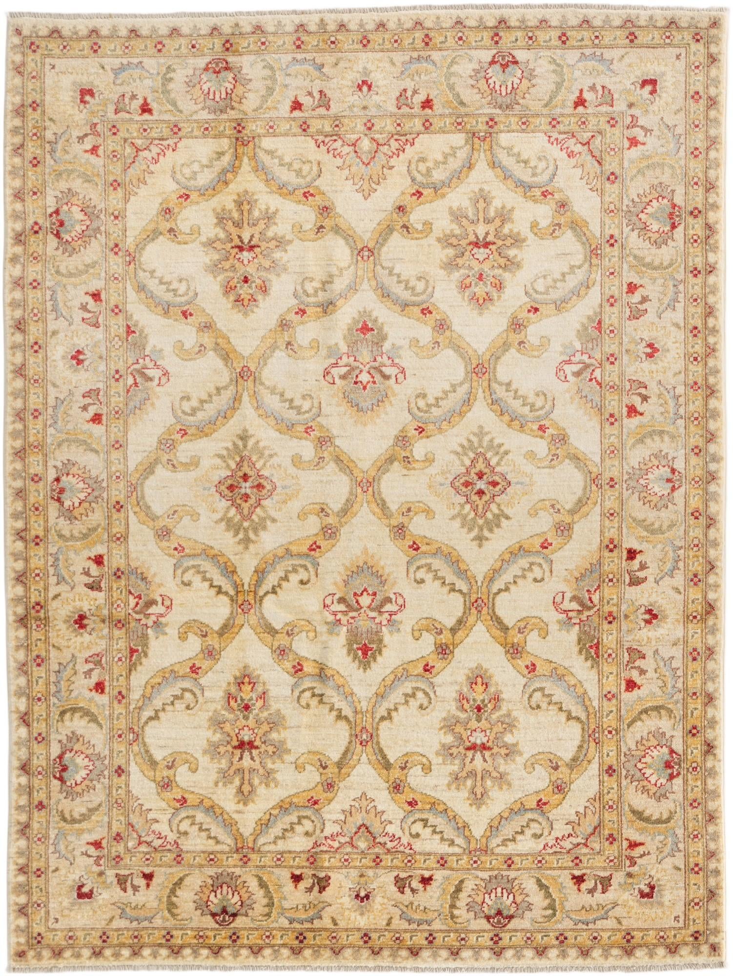 5' 1 x 6' 10 Hand Knotted Ziegler Rug