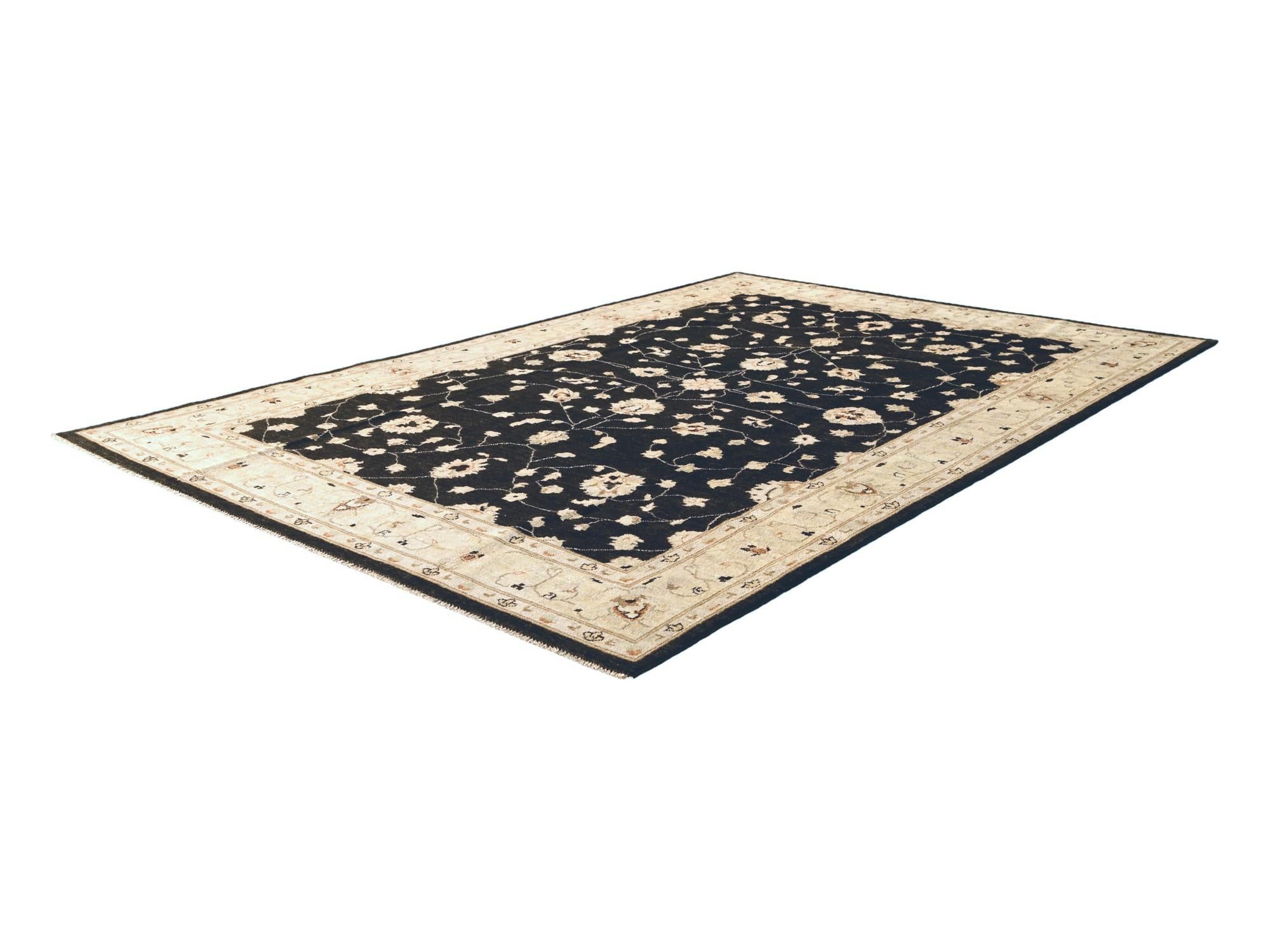 6' 2 x 9' 1 Hand Knotted Ziegler Rug