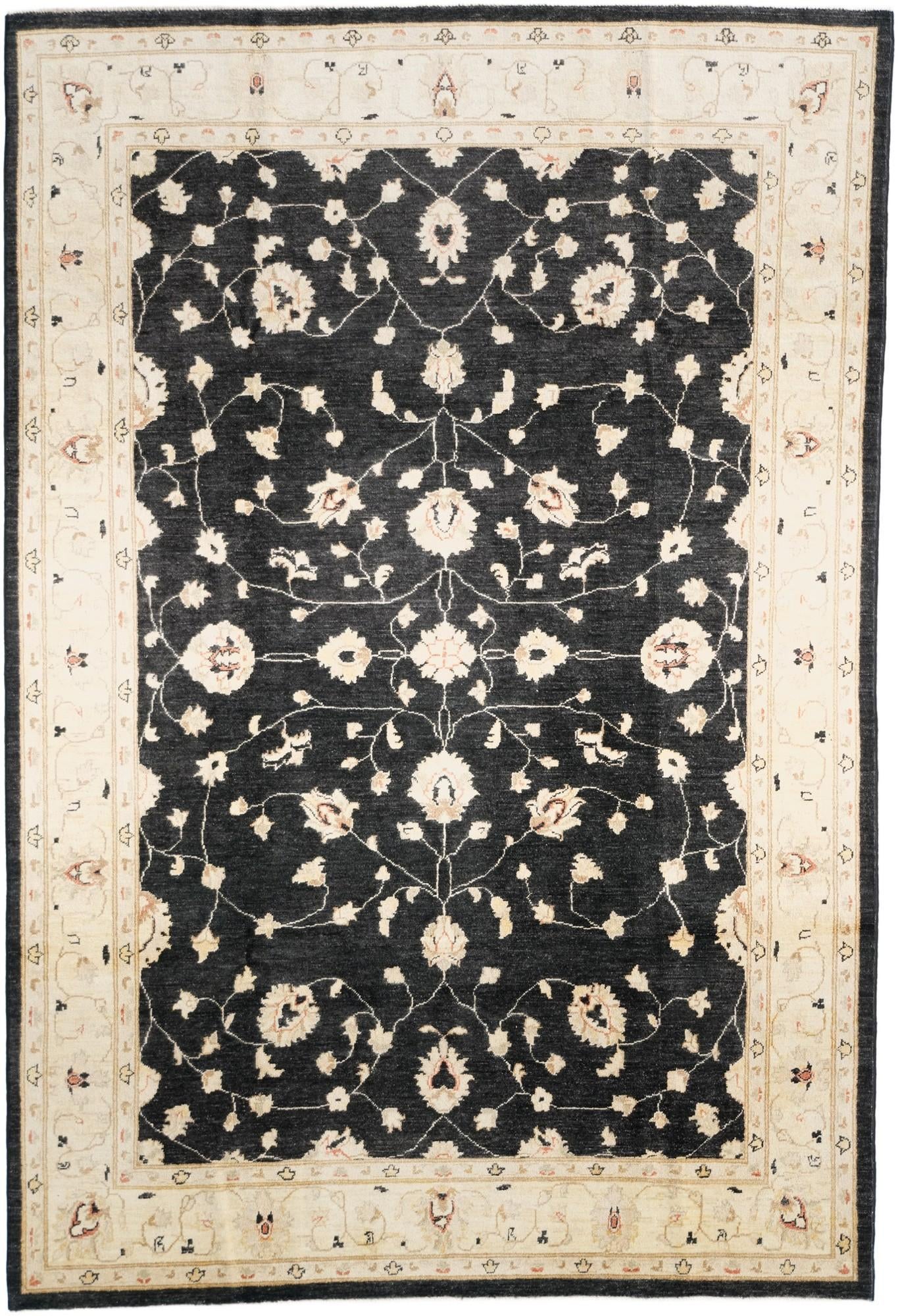 6' 2 x 9' 1 Hand Knotted Ziegler Rug