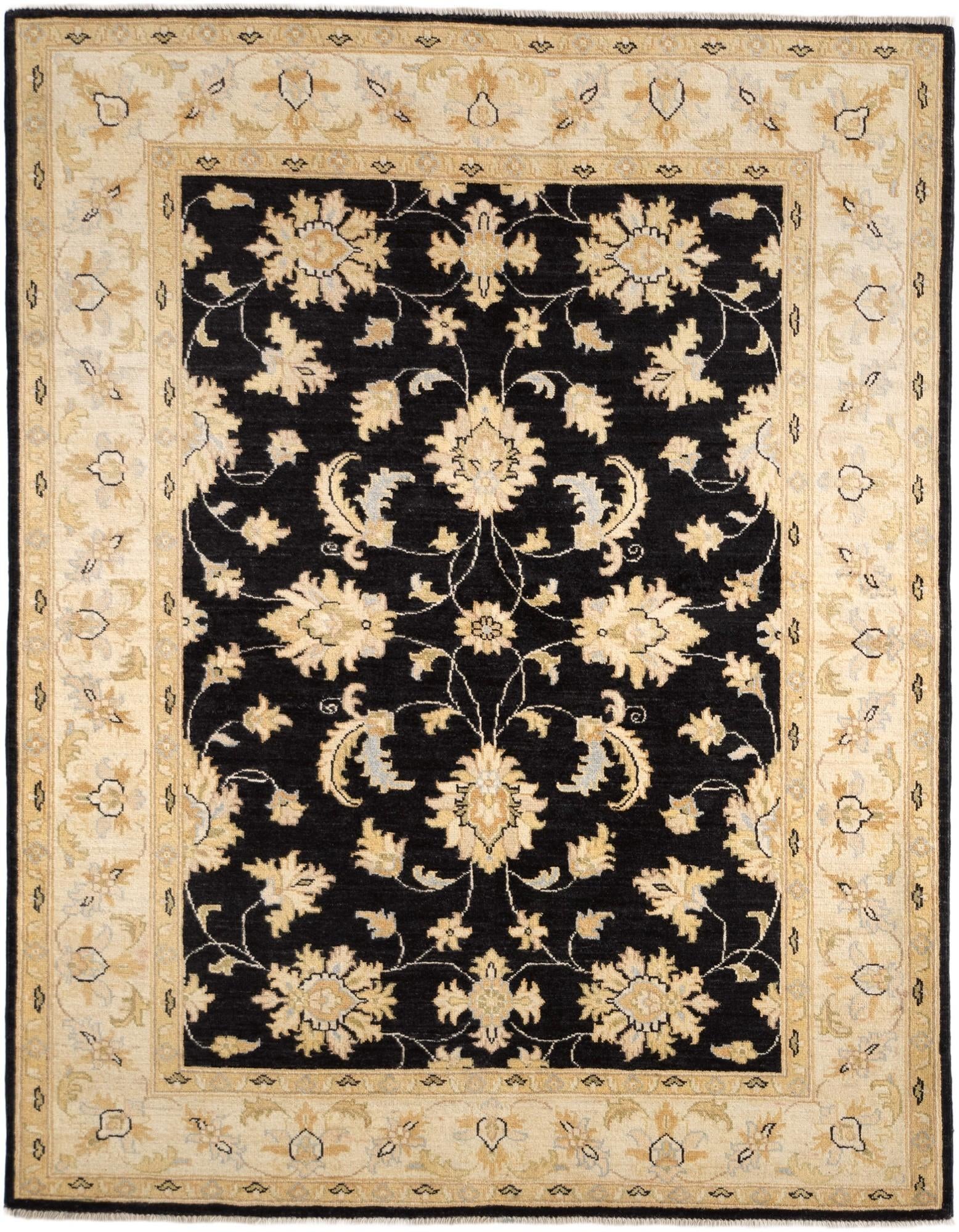 4' 11 x 6' 4 Hand Knotted Ziegler Rug
