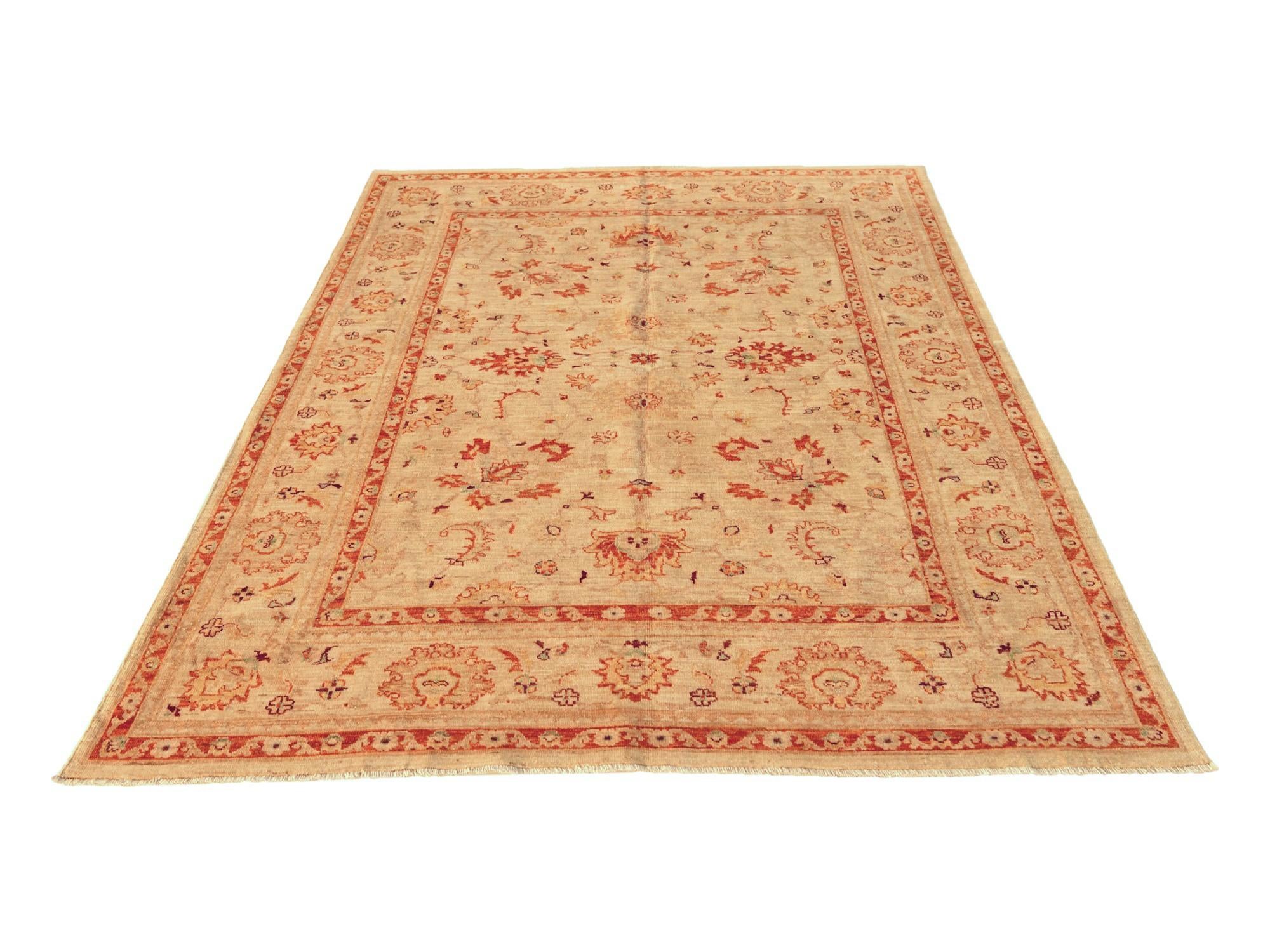 5' 5 x 8' Hand Knotted Ziegler Rug
