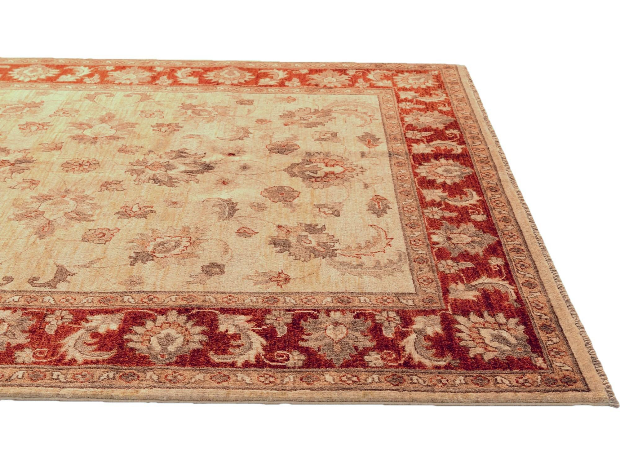 5' 1 x 6' 11 Hand Knotted Ziegler Rug