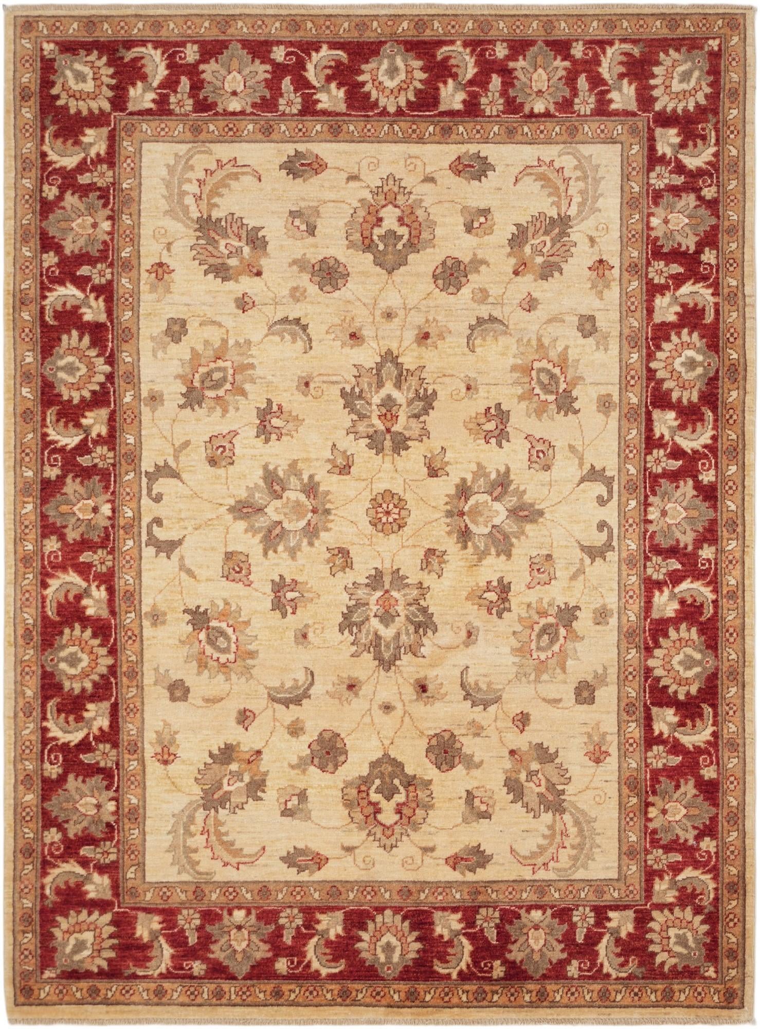 5' 1 x 6' 11 Hand Knotted Ziegler Rug