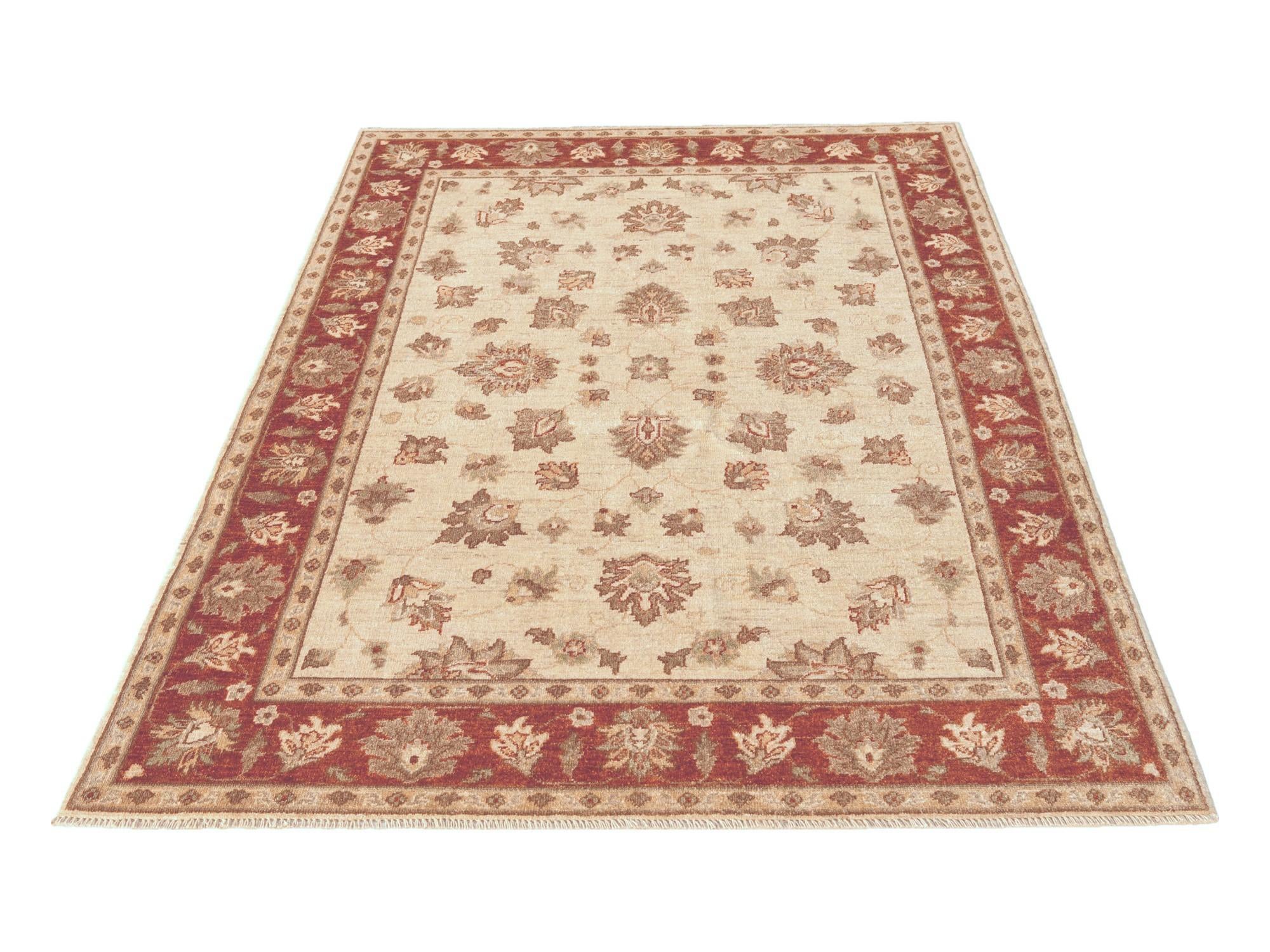 4' 11 x 6' 8 Hand Knotted Ziegler Rug