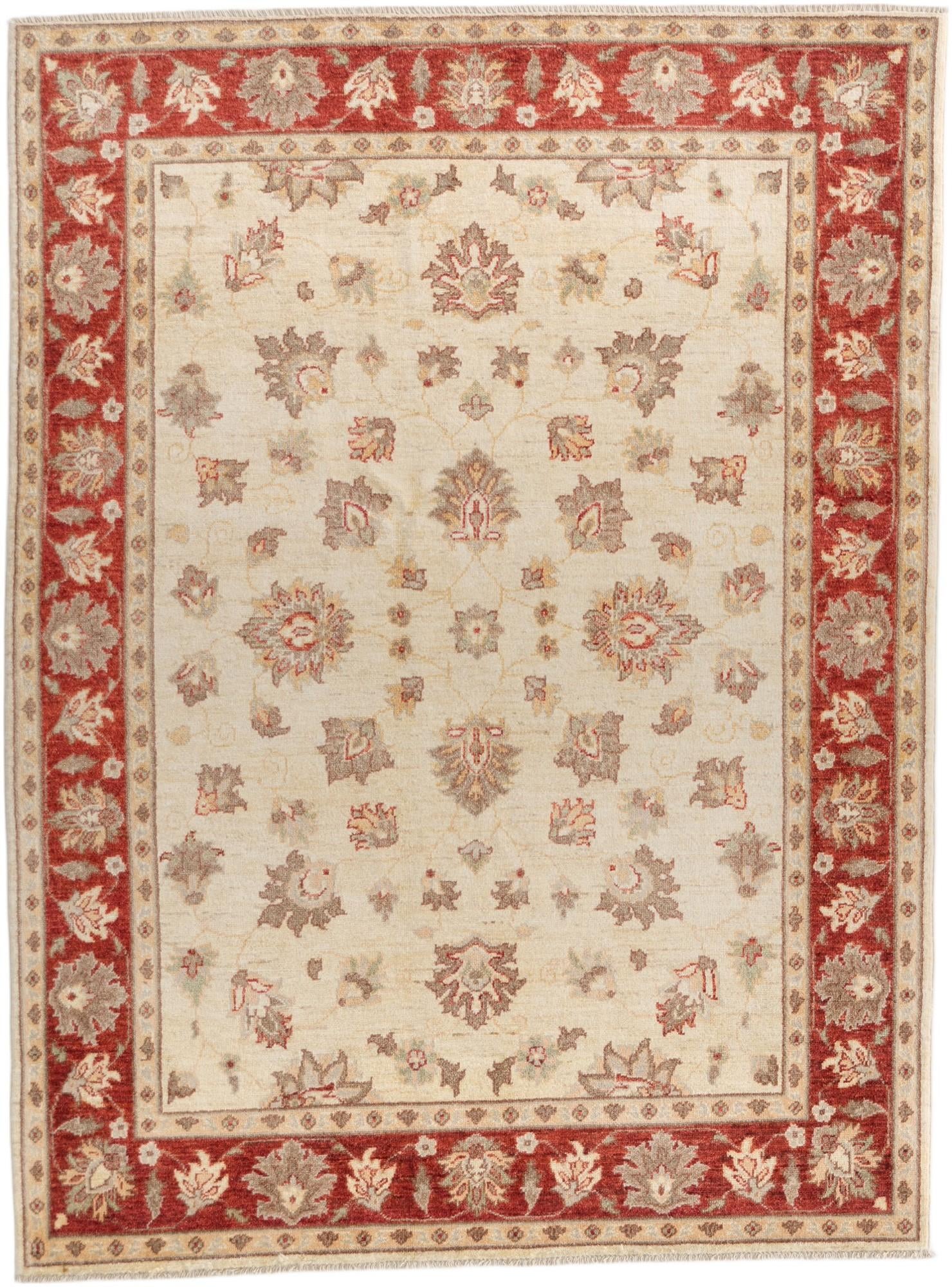 4' 11 x 6' 8 Hand Knotted Ziegler Rug