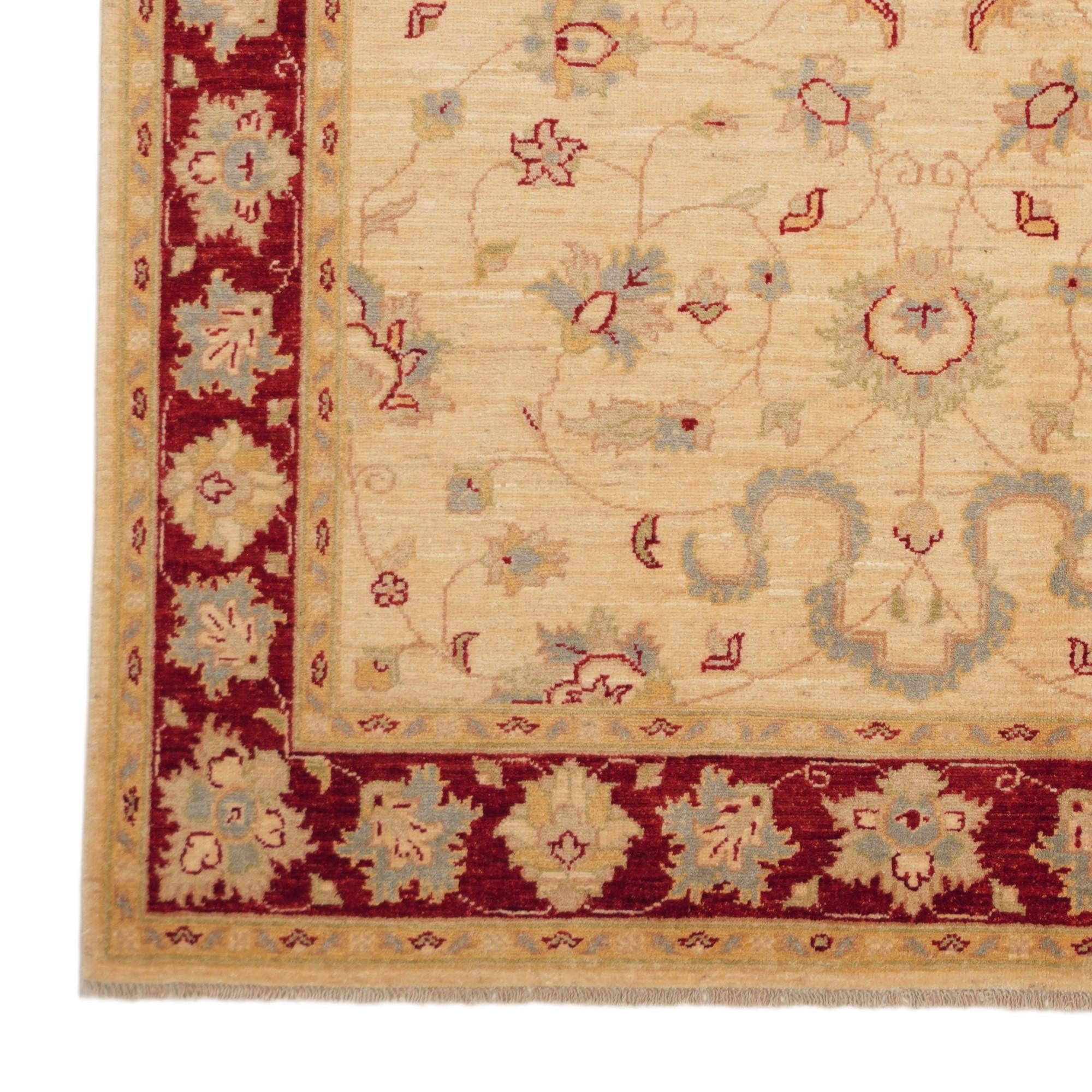 4' 11 x 6' 9 Hand Knotted Ziegler Rug