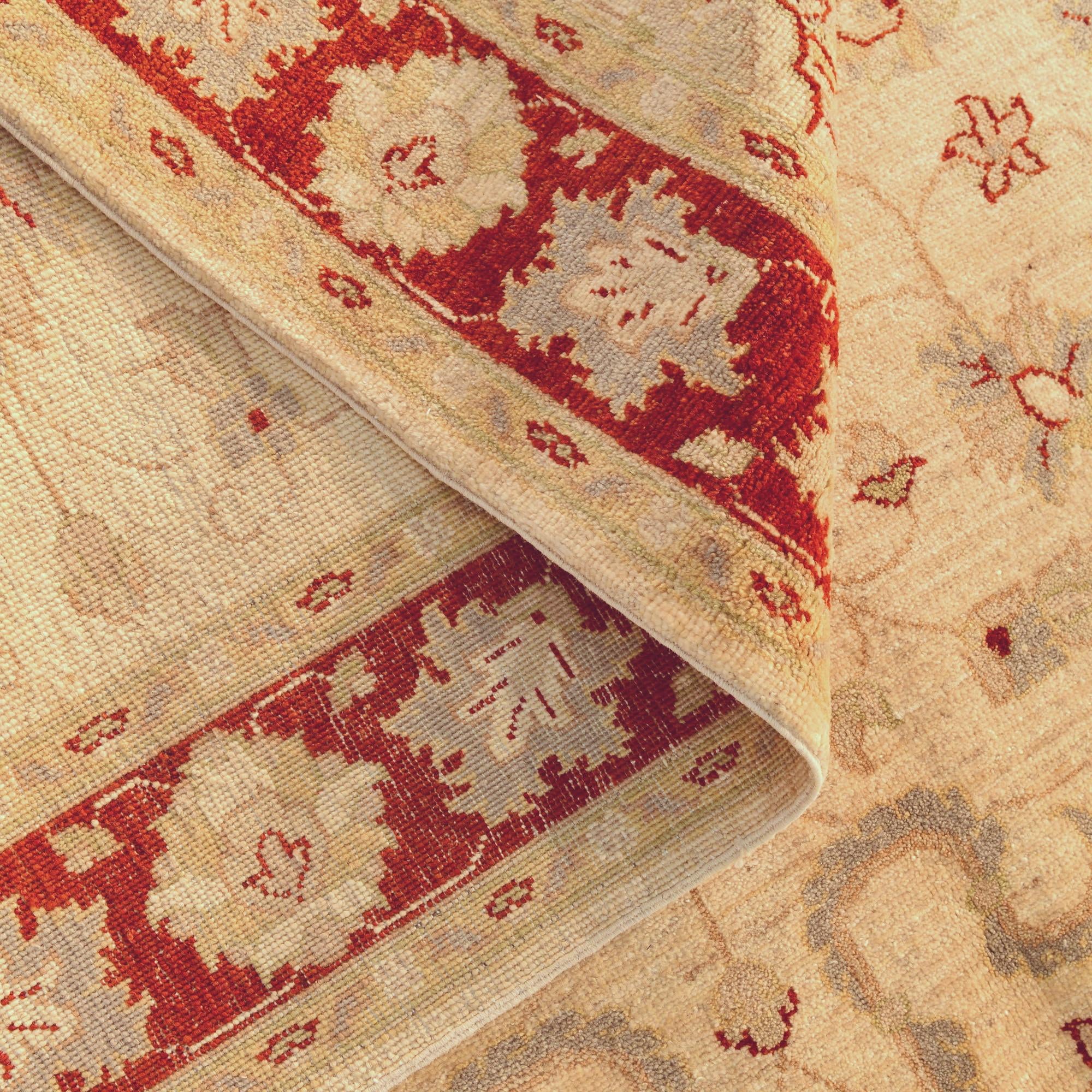 4' 11 x 6' 9 Hand Knotted Ziegler Rug