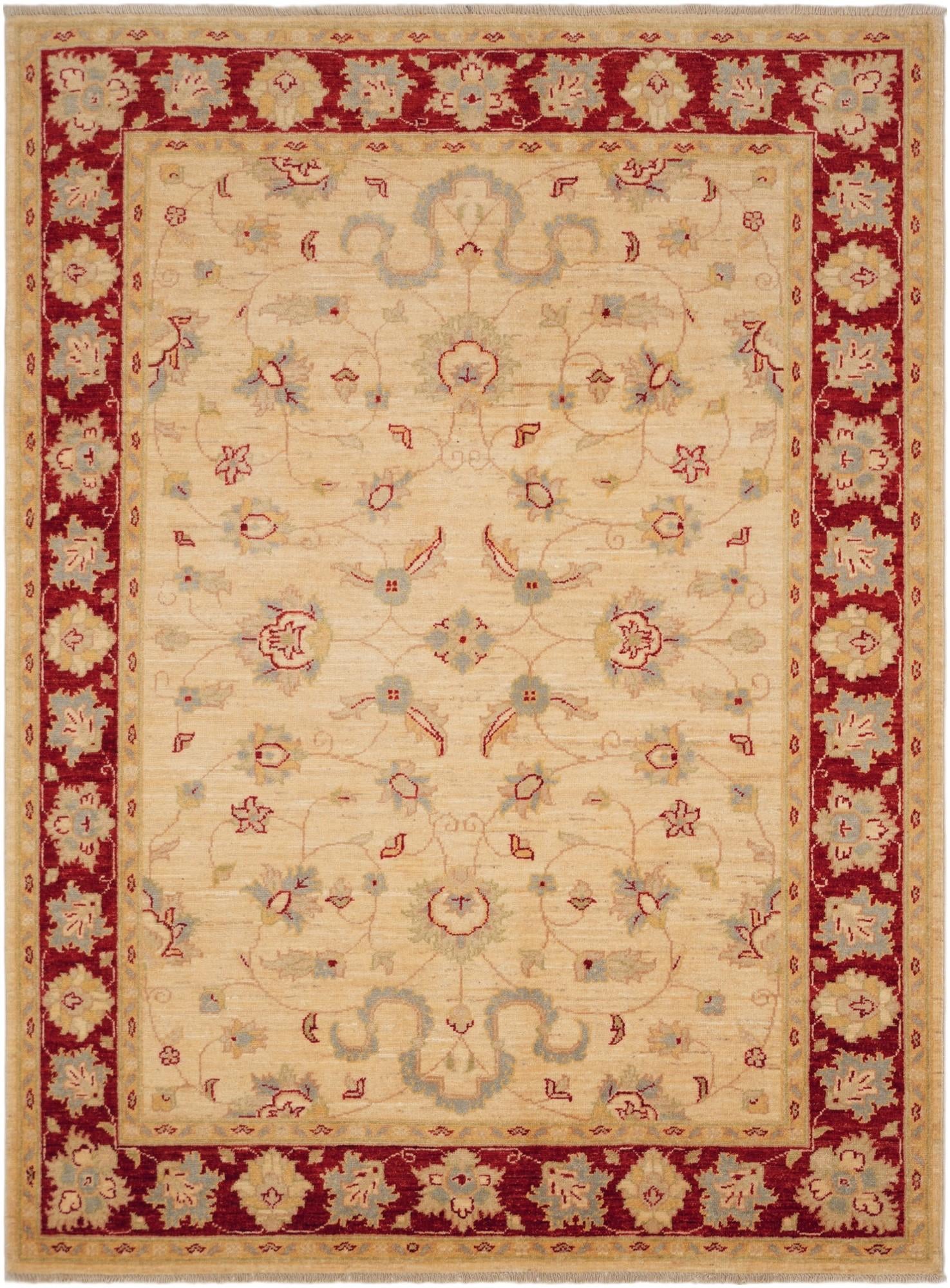 4' 11 x 6' 9 Hand Knotted Ziegler Rug