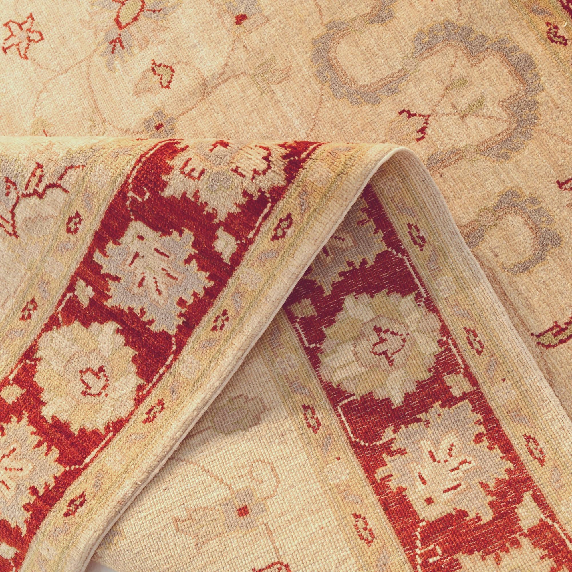 4' 11 x 6' 9 Hand Knotted Ziegler Rug