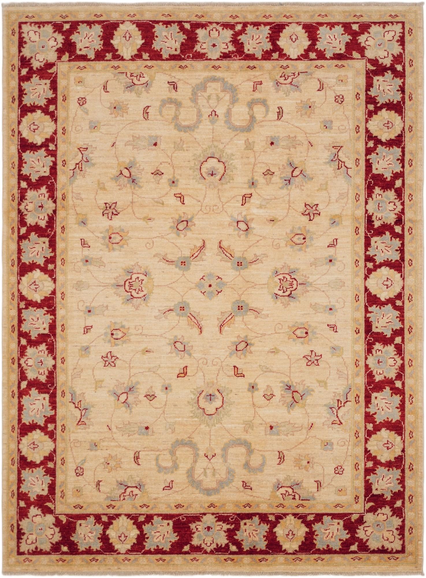 4' 11 x 6' 9 Hand Knotted Ziegler Rug