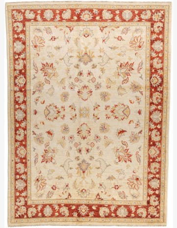 4' 10 x 6' 7 Hand Knotted Ziegler Rug