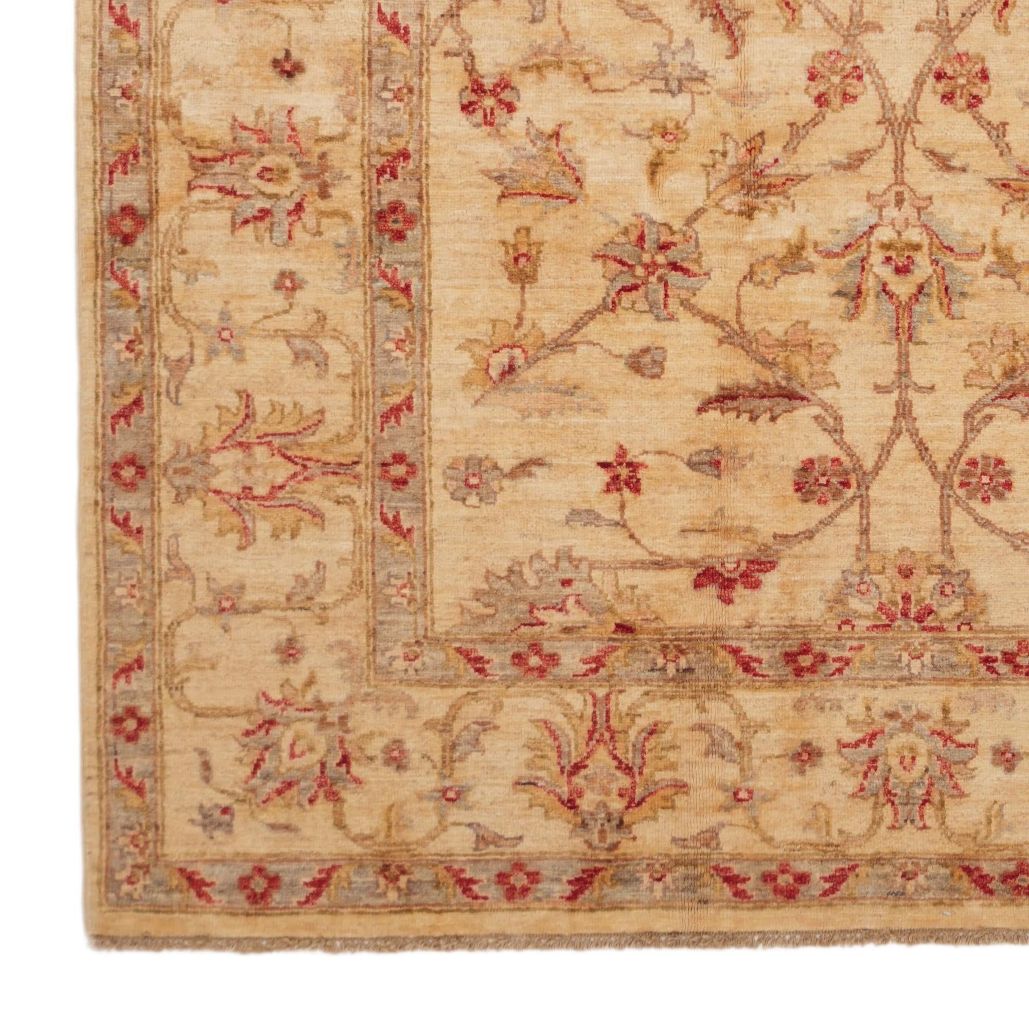 4' 11 x 6' 7 Hand Knotted Ziegler Rug