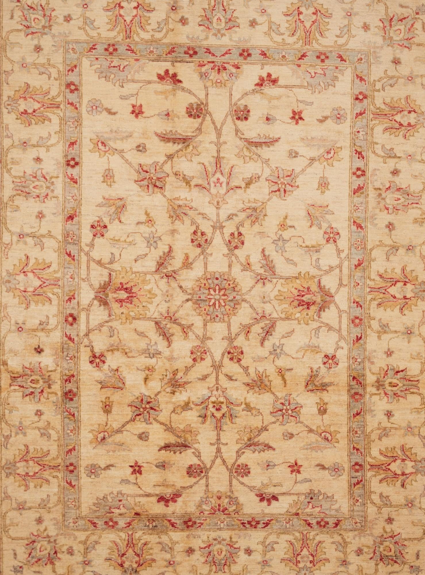 4' 11 x 6' 7 Hand Knotted Ziegler Rug