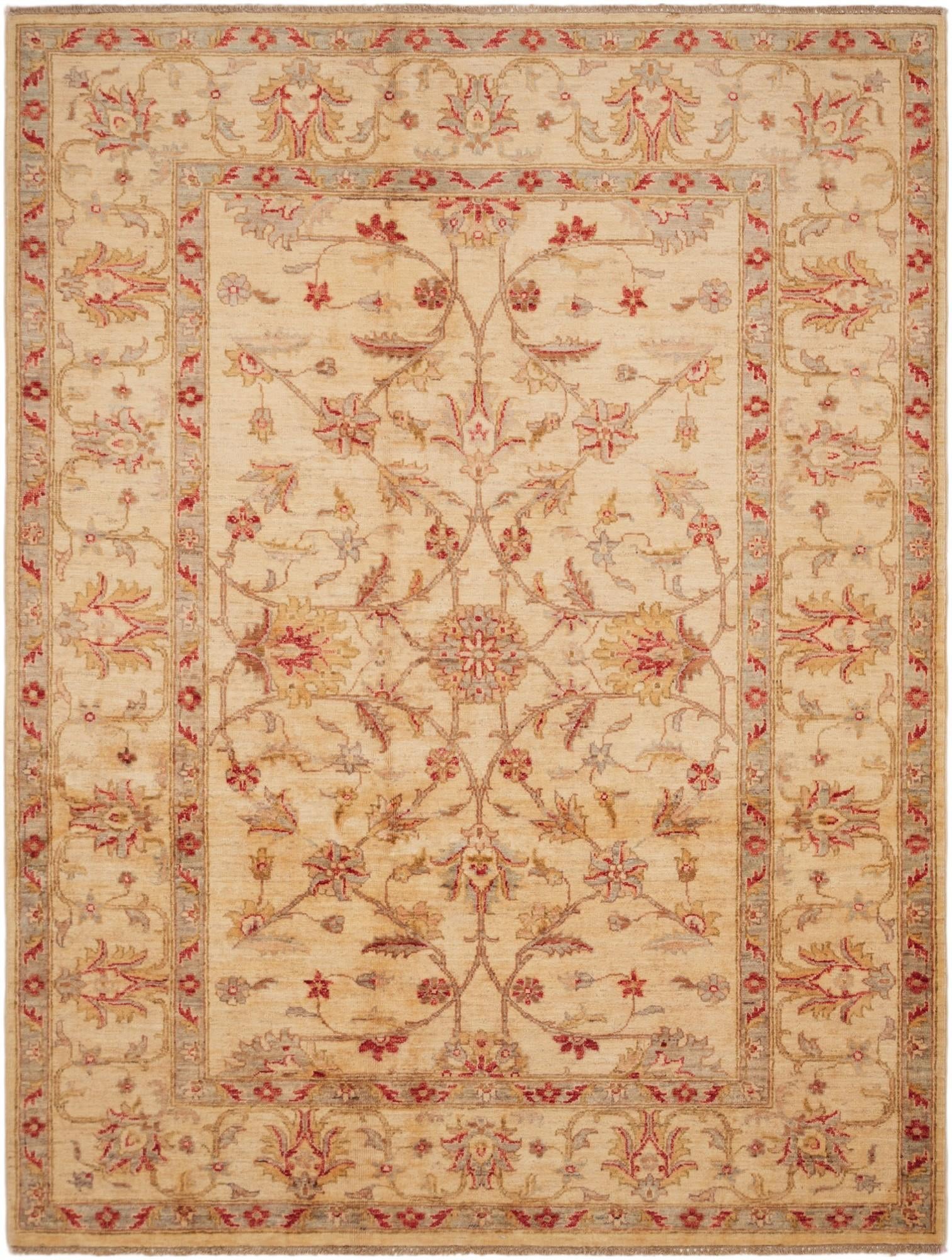 4' 11 x 6' 7 Hand Knotted Ziegler Rug
