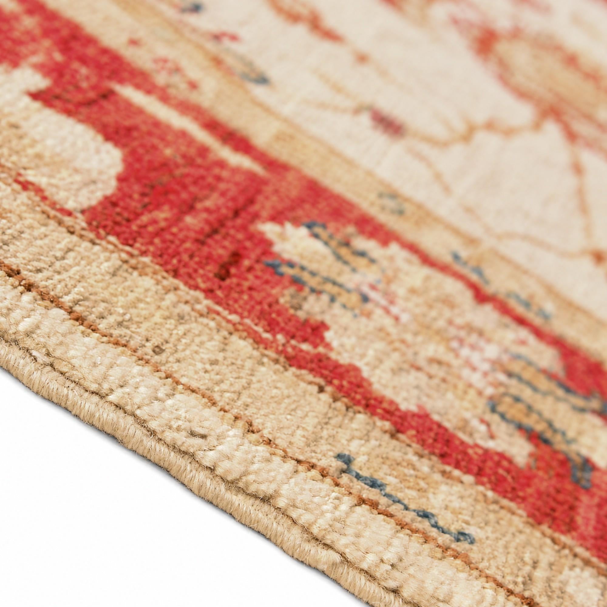 145cm x 185cm Hand Knotted Ziegler Rug