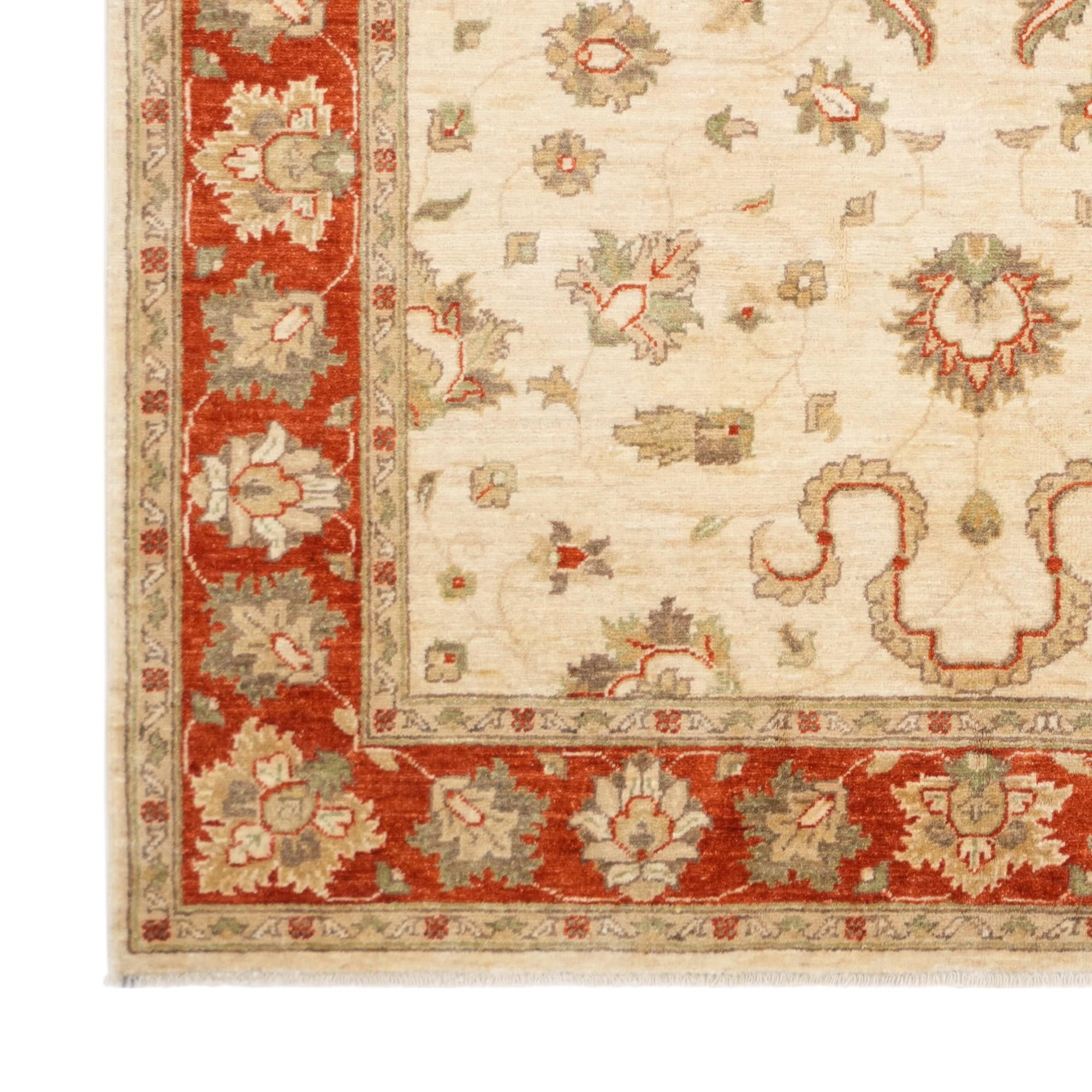 4' 11 x 6' 4 Hand Knotted Ziegler Rug