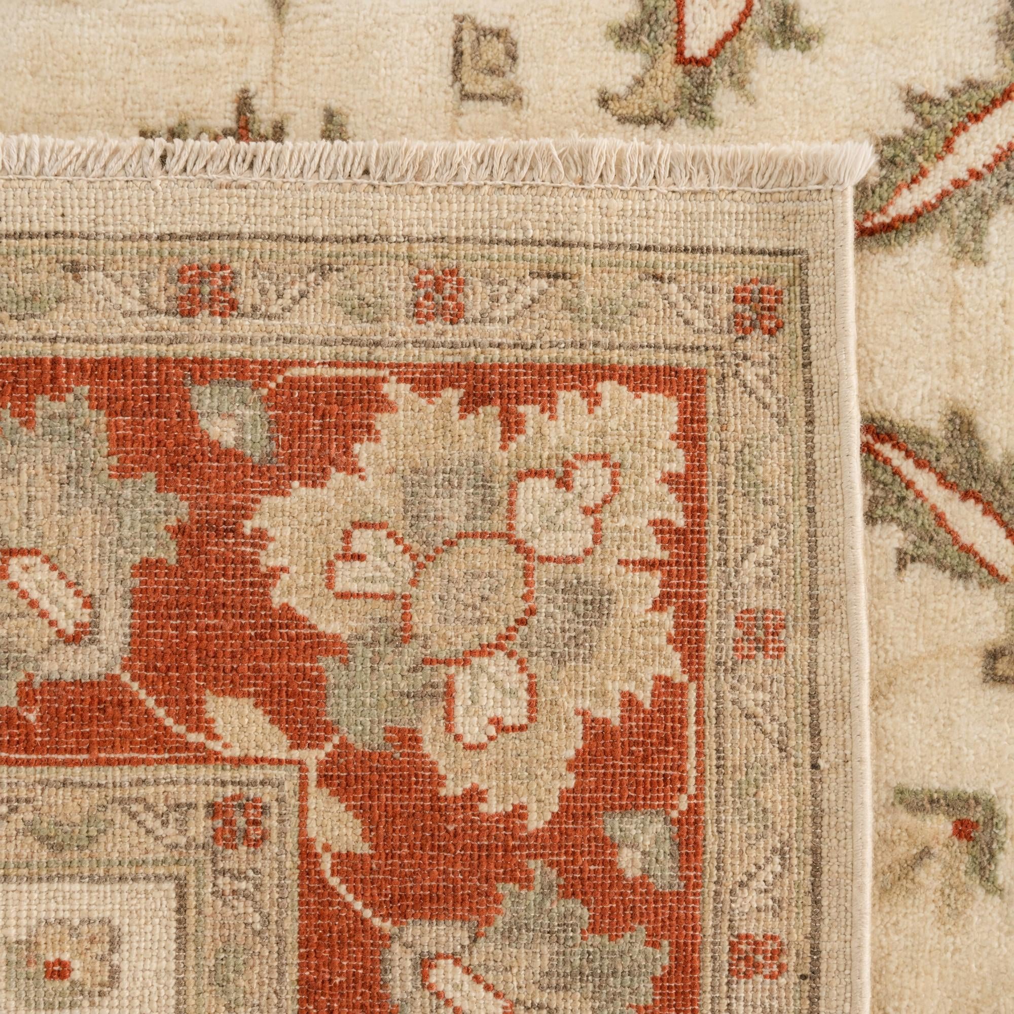 4' 11 x 6' 4 Hand Knotted Ziegler Rug