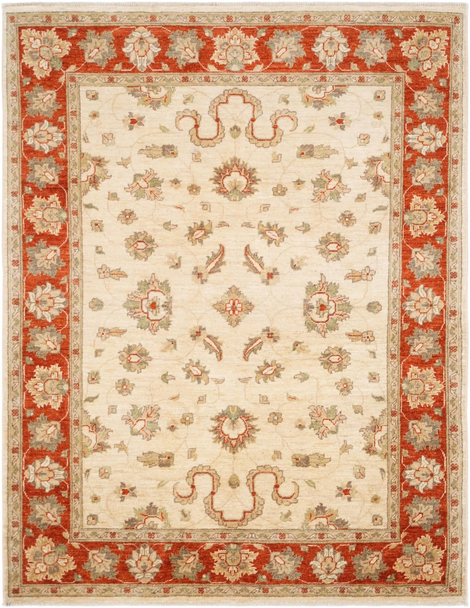 4' 11 x 6' 4 Hand Knotted Ziegler Rug