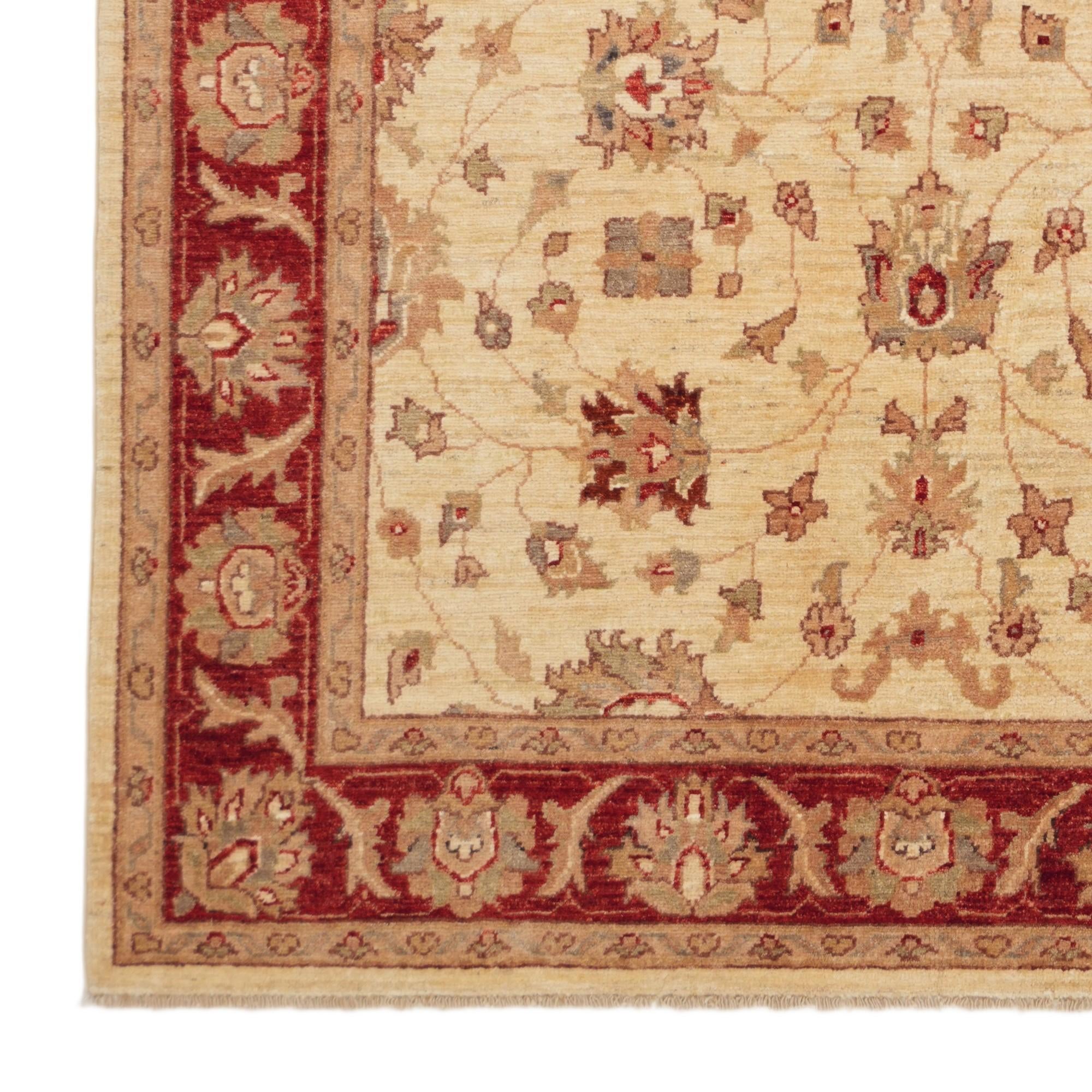 4' 11 x 6' 9 Hand Knotted Ziegler Rug
