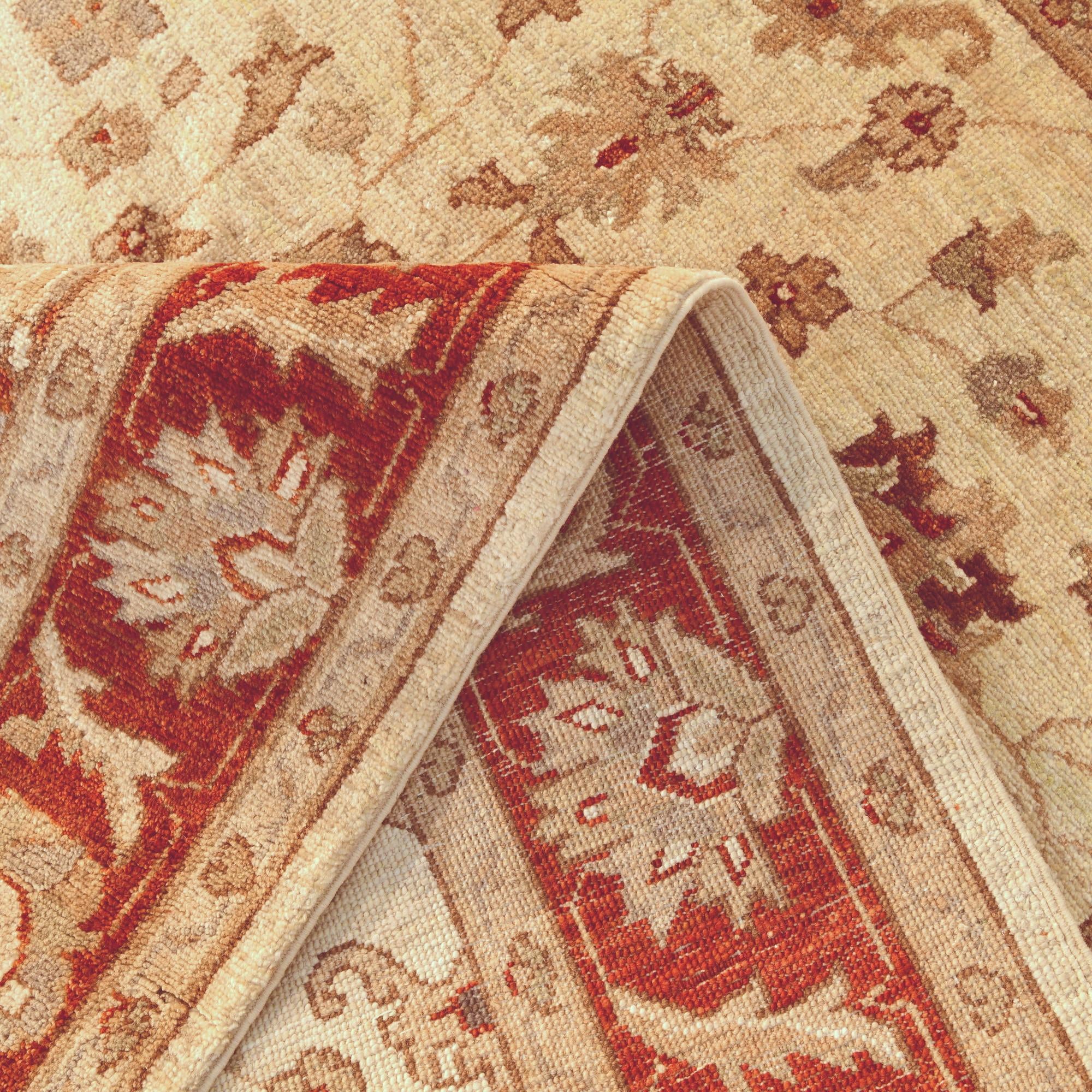 4' 11 x 6' 9 Hand Knotted Ziegler Rug