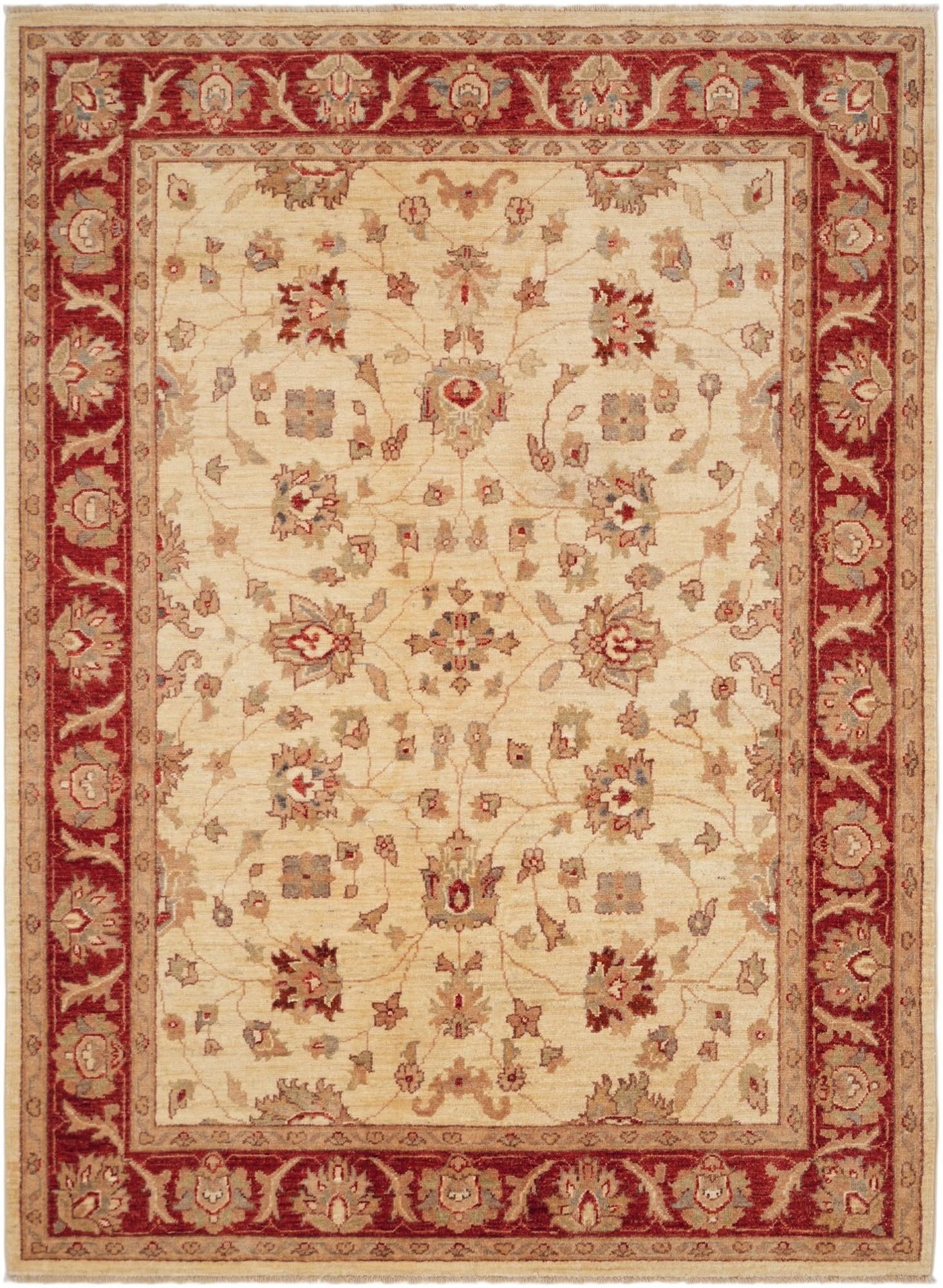 4' 11 x 6' 9 Hand Knotted Ziegler Rug