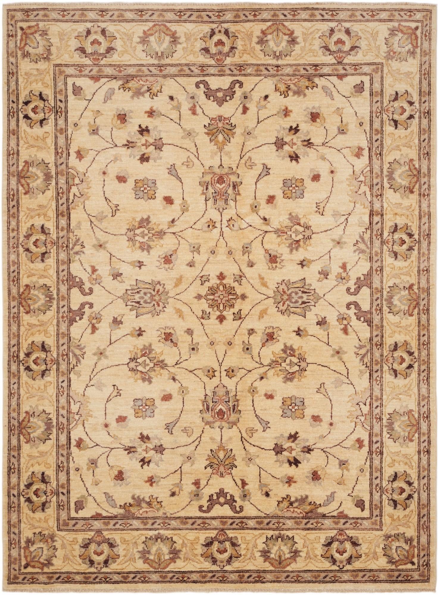 4' 10 x 6' 7 Hand Knotted Ziegler Rug