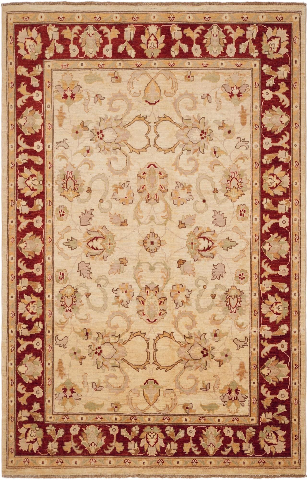 4' x 6' 4 Hand Knotted Ziegler Rug
