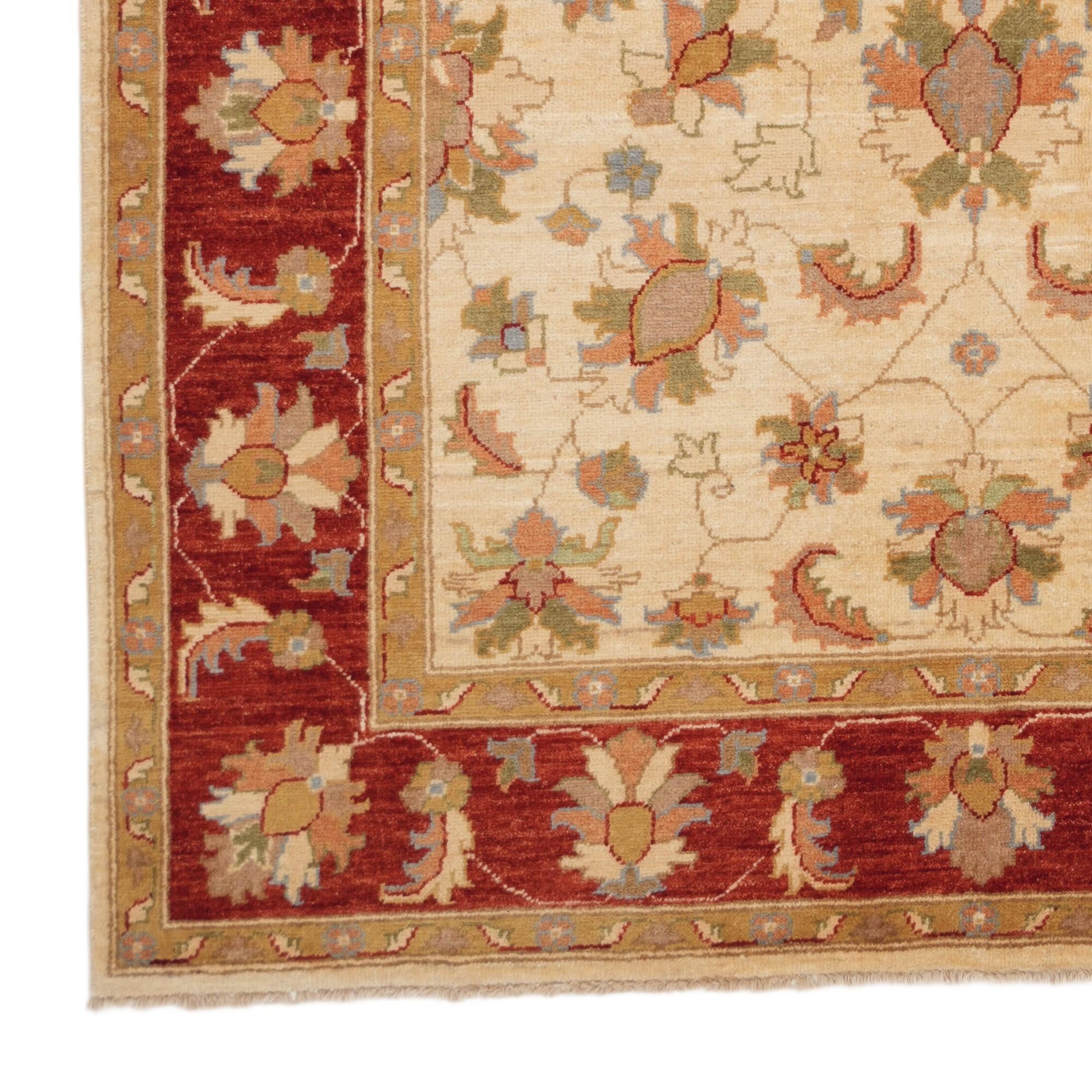 4' 11 x 6' 10 Hand Knotted Ziegler Rug