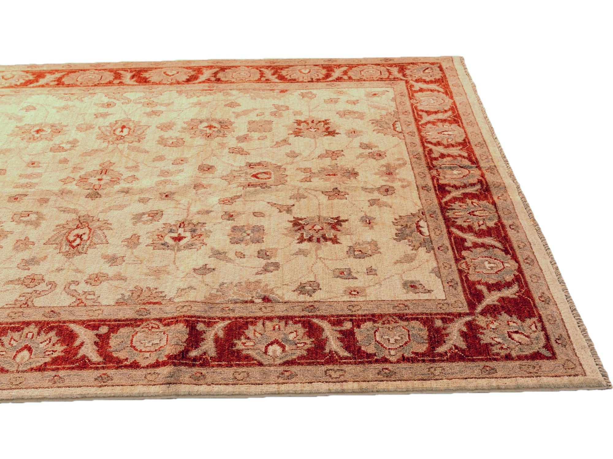 4' 11 x 6' 7 Hand Knotted Ziegler Rug
