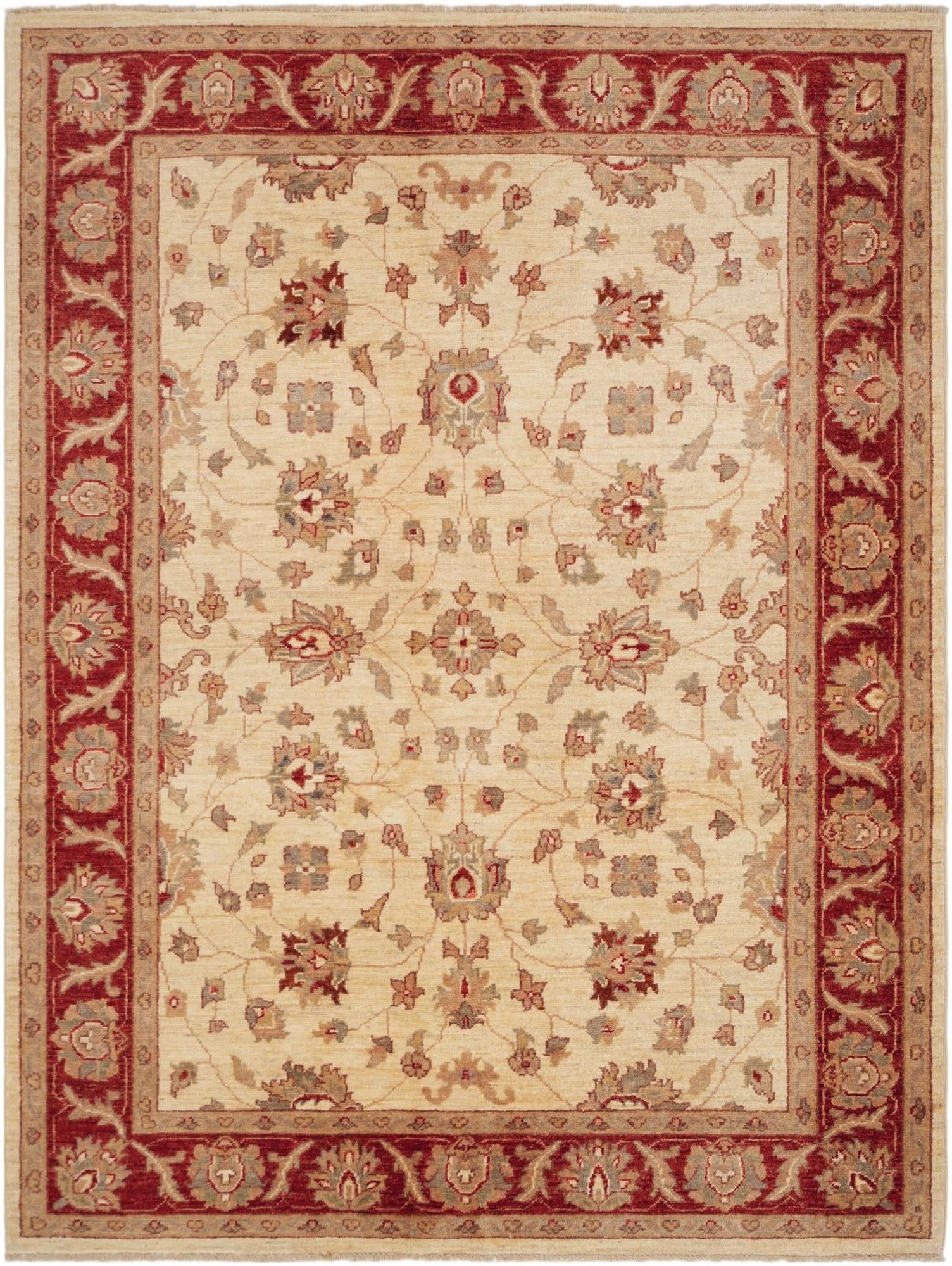 4' 11 x 6' 7 Hand Knotted Ziegler Rug