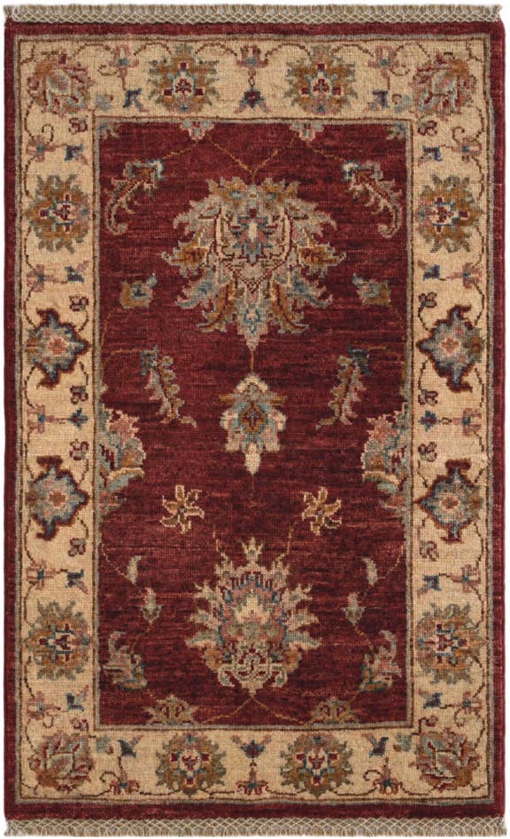 Detailansicht von 60cm x 95cm Handgeknüpft Ziegler Teppich