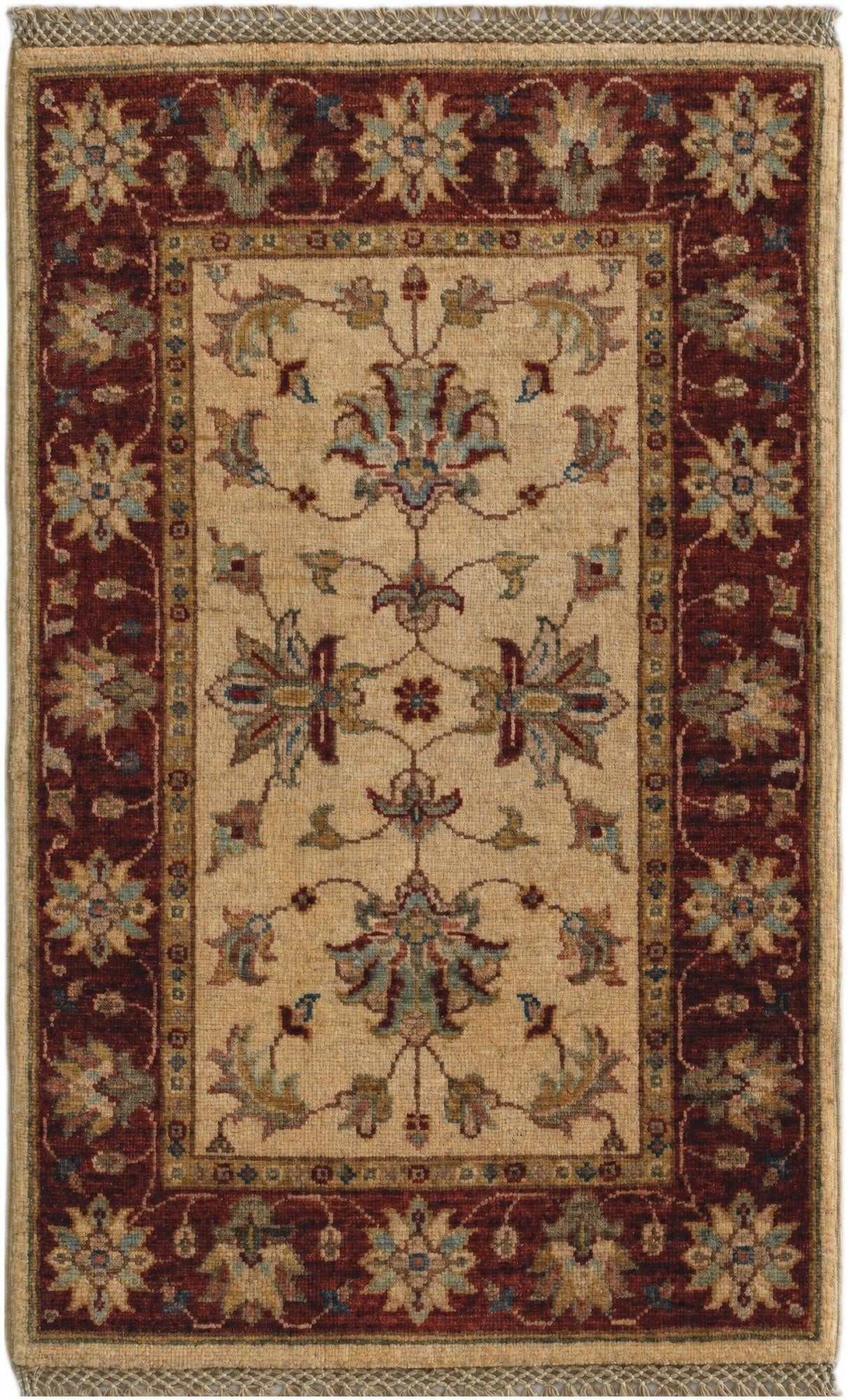 1' 11 x 3' Hand Knotted Ziegler Rug