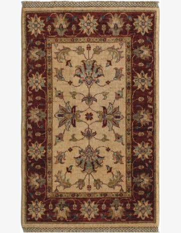 1' 11 x 3' Hand Knotted Ziegler Rug