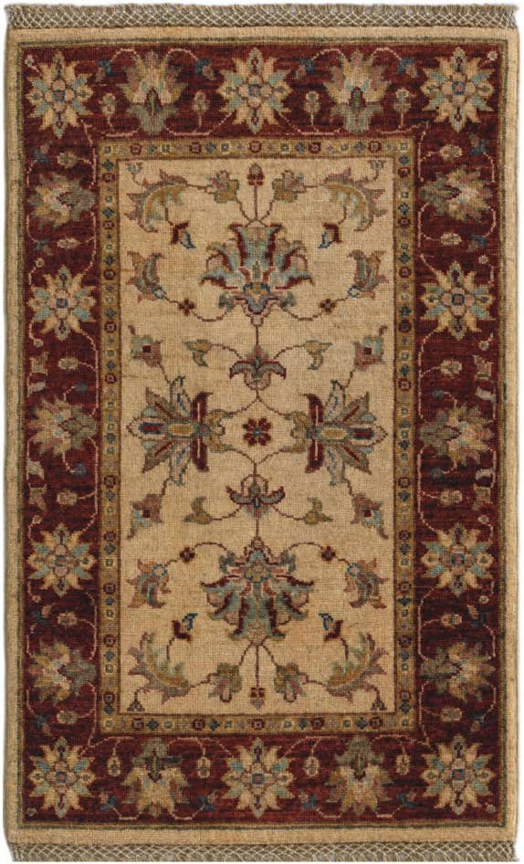 Detail image of 1' 11 x 3' Hand Knotted Ziegler Rug