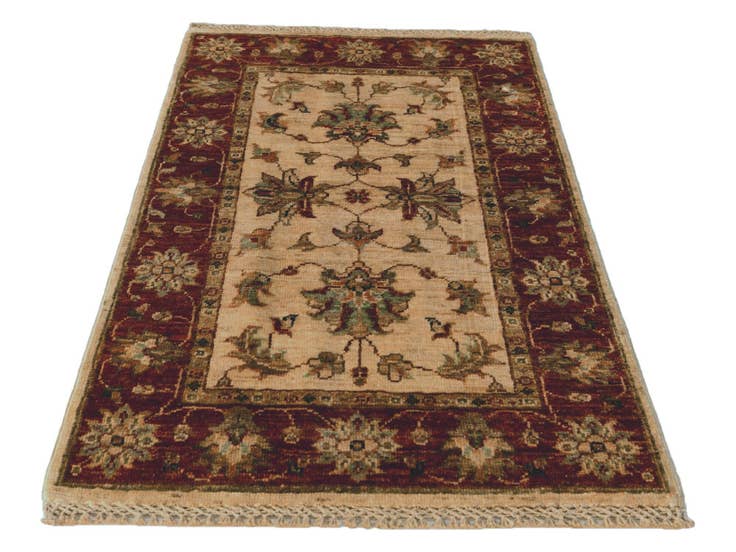 Detail image of 2' x 3' 5 Hand Knotted Ziegler Rug