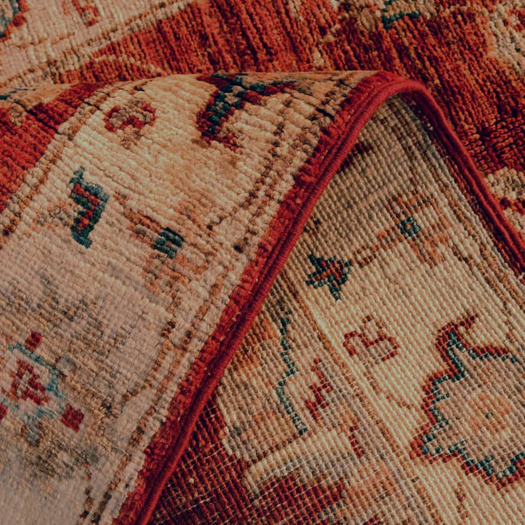 Detail image of 2' x 3' 4 Hand Knotted Ziegler Rug