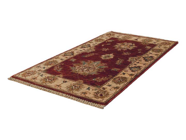 1' 11 x 3' 7 Hand Knotted Ziegler Rug