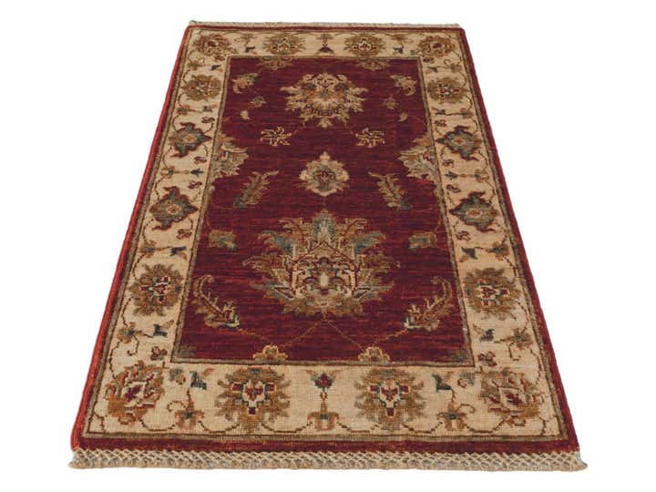 1' 11 x 3' 7 Hand Knotted Ziegler Rug
