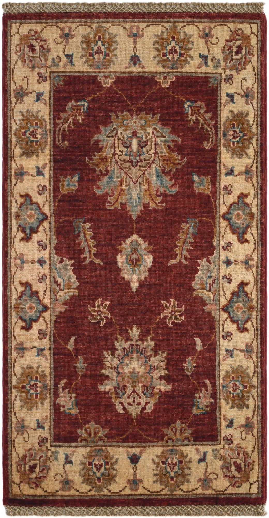 1' 11 x 3' 7 Hand Knotted Ziegler Rug