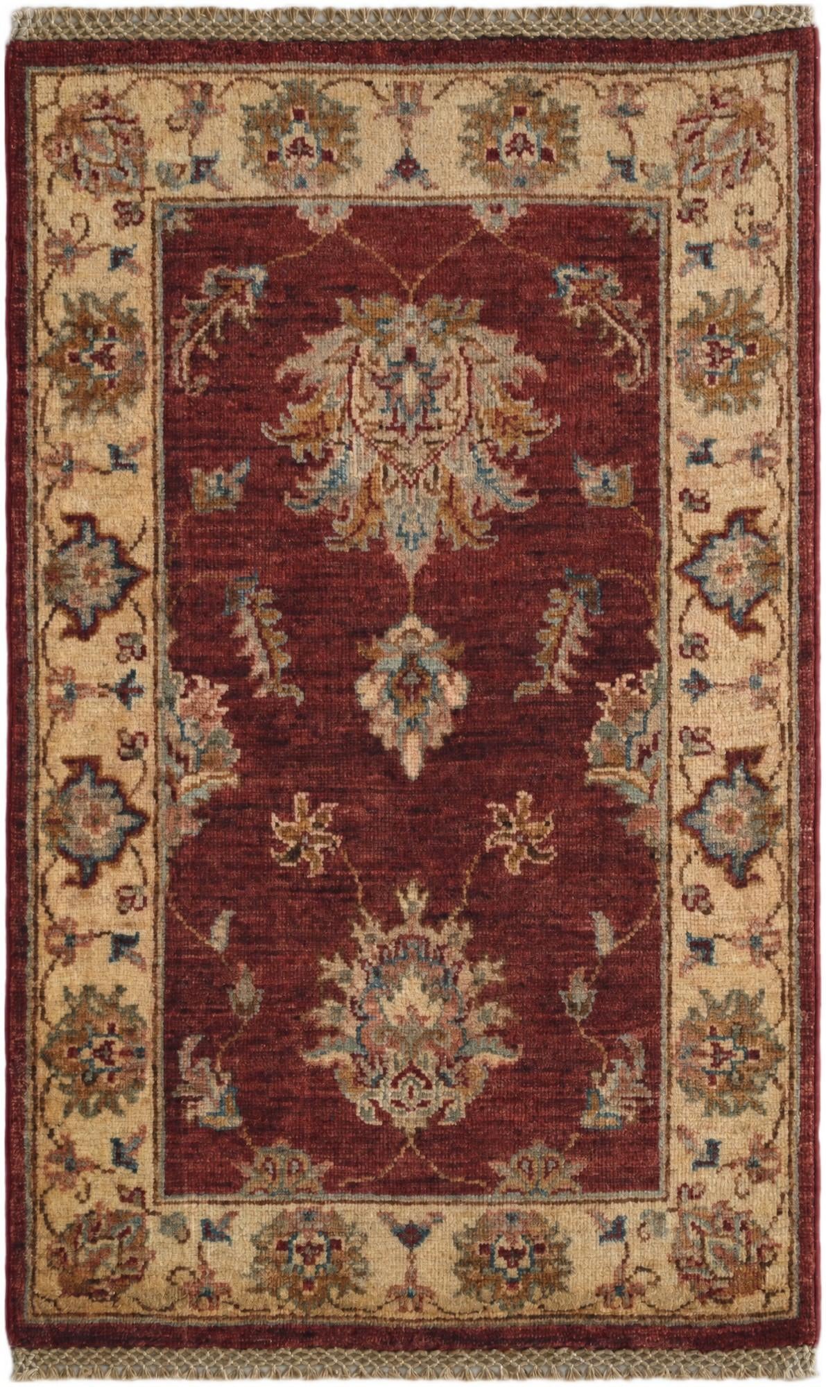 1' 11 x 3' 2 Hand Knotted Ziegler Rug