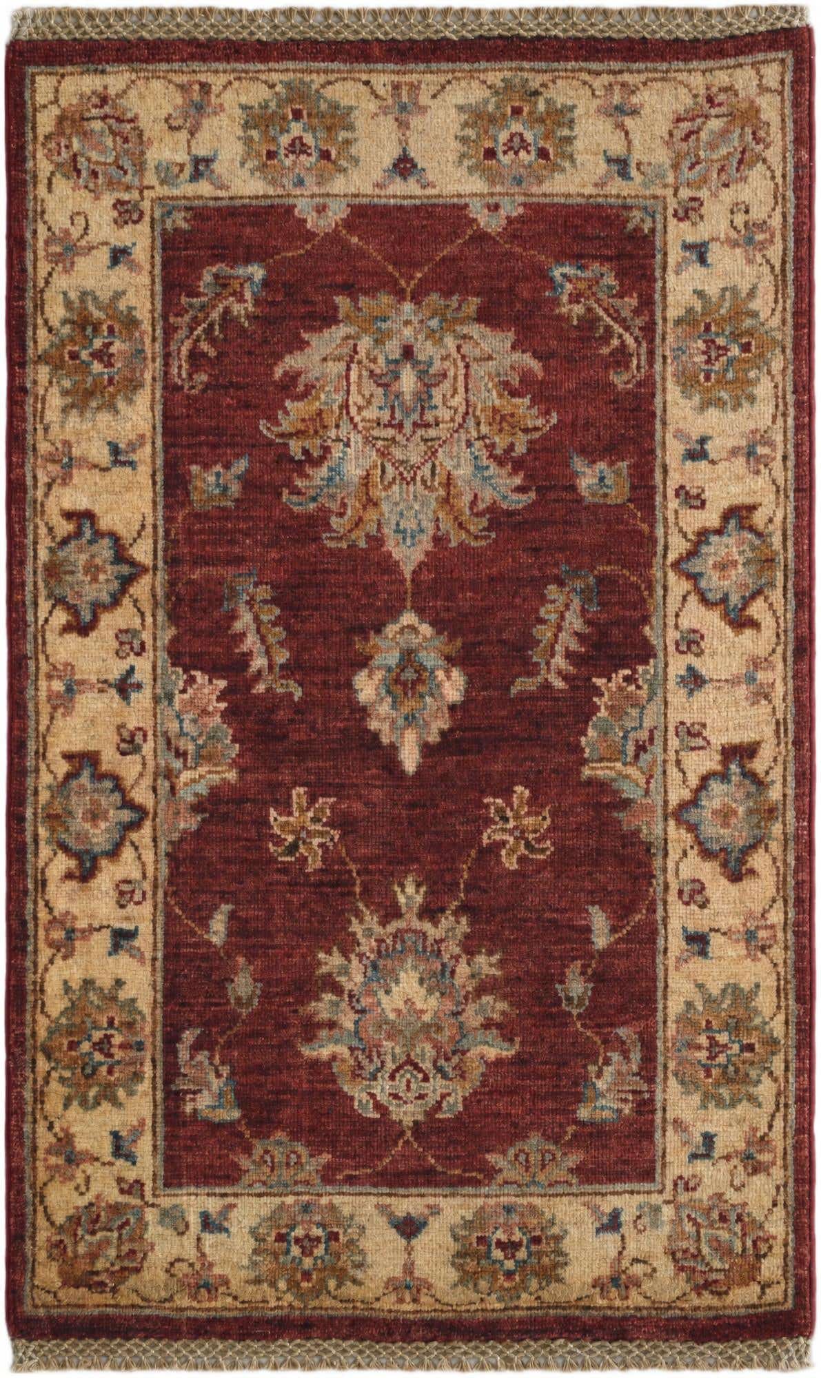 1' 11 x 3' 2 Hand Knotted Ziegler Rug