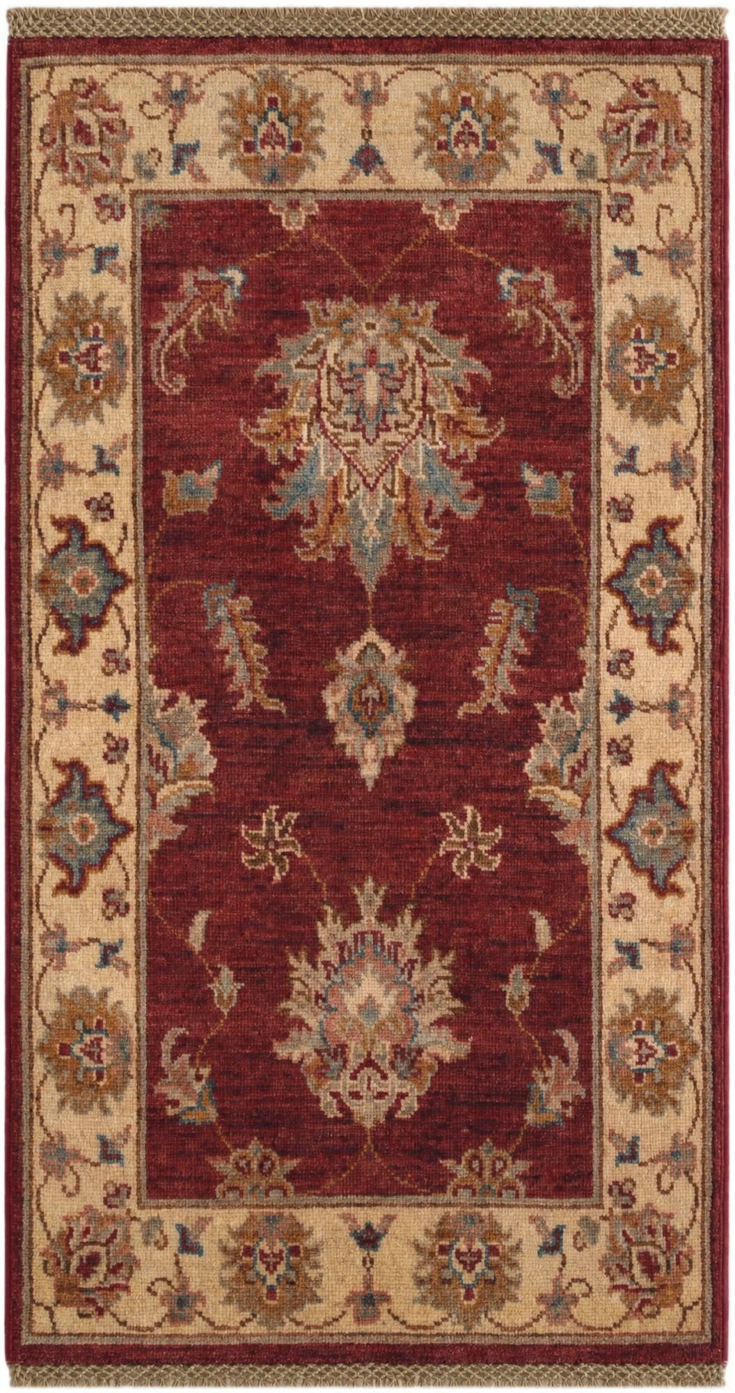 1' 11 x 3' 6 Hand Knotted Ziegler Rug
