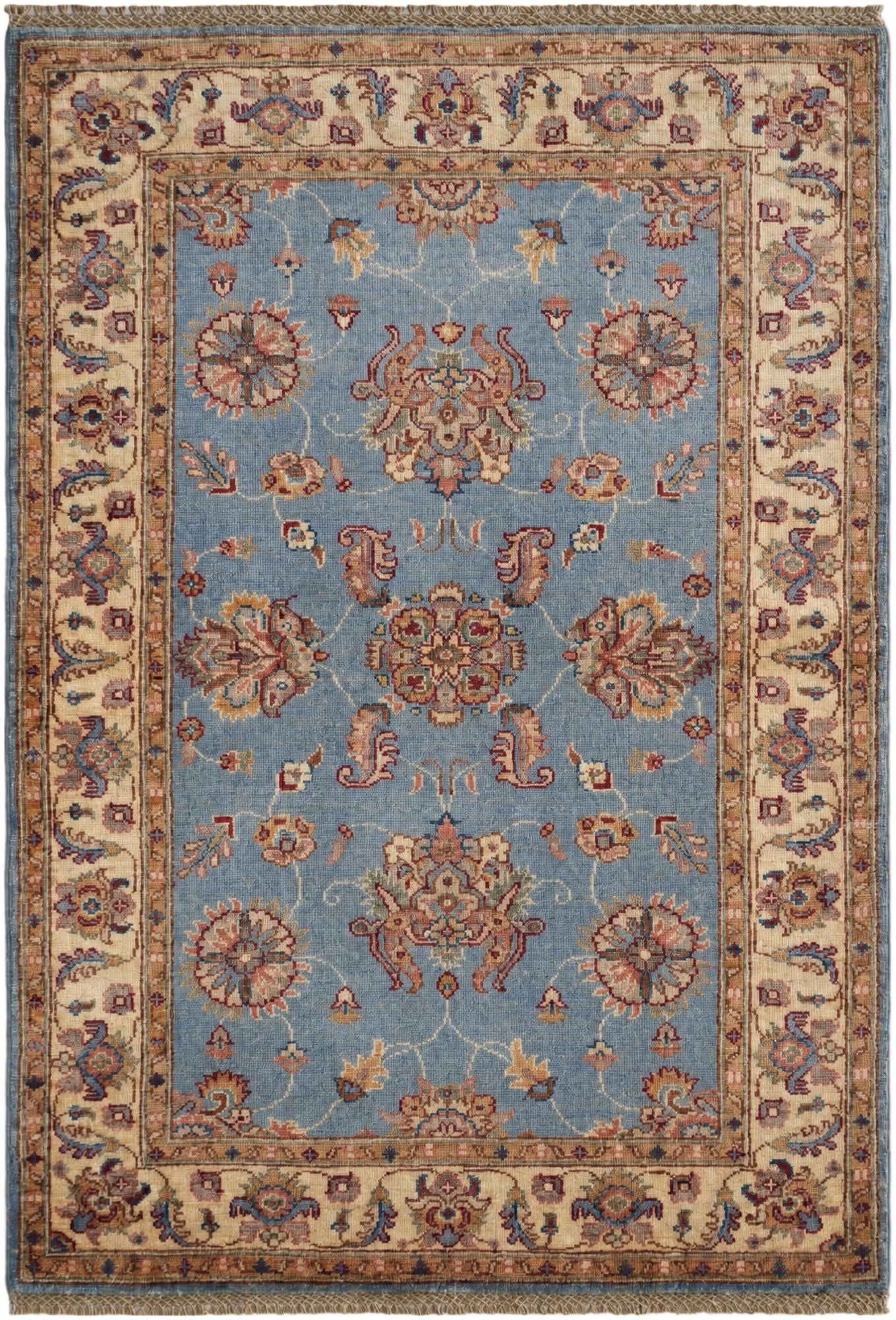 3' 4 x 4' 11 Hand Knotted Ziegler Rug