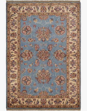 3' 4 x 4' 11 Hand Knotted Ziegler Rug