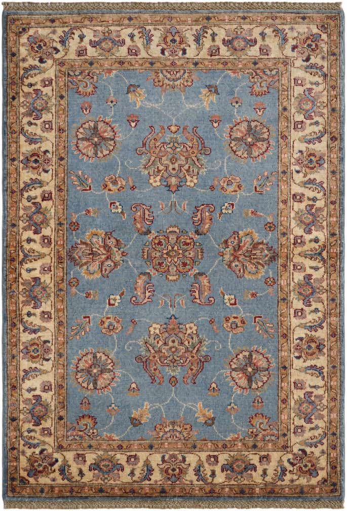 3' 4 x 4' 11 Hand Knotted Ziegler Rug