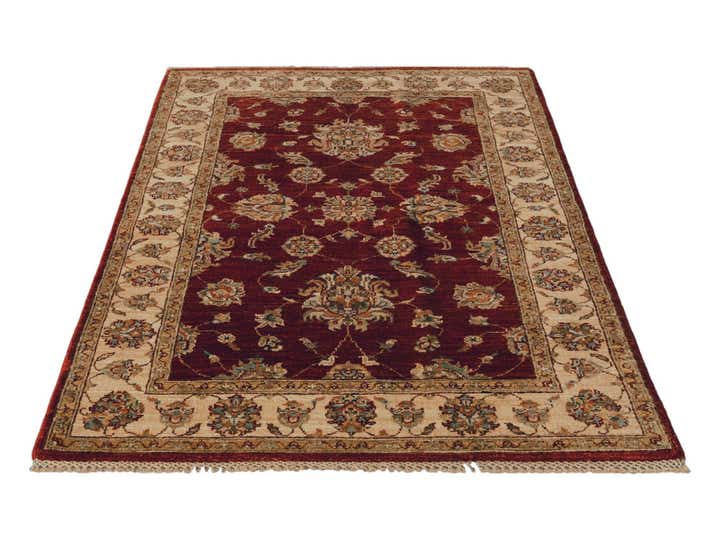 3' 4 x 4' 11 Hand Knotted Ziegler Rug
