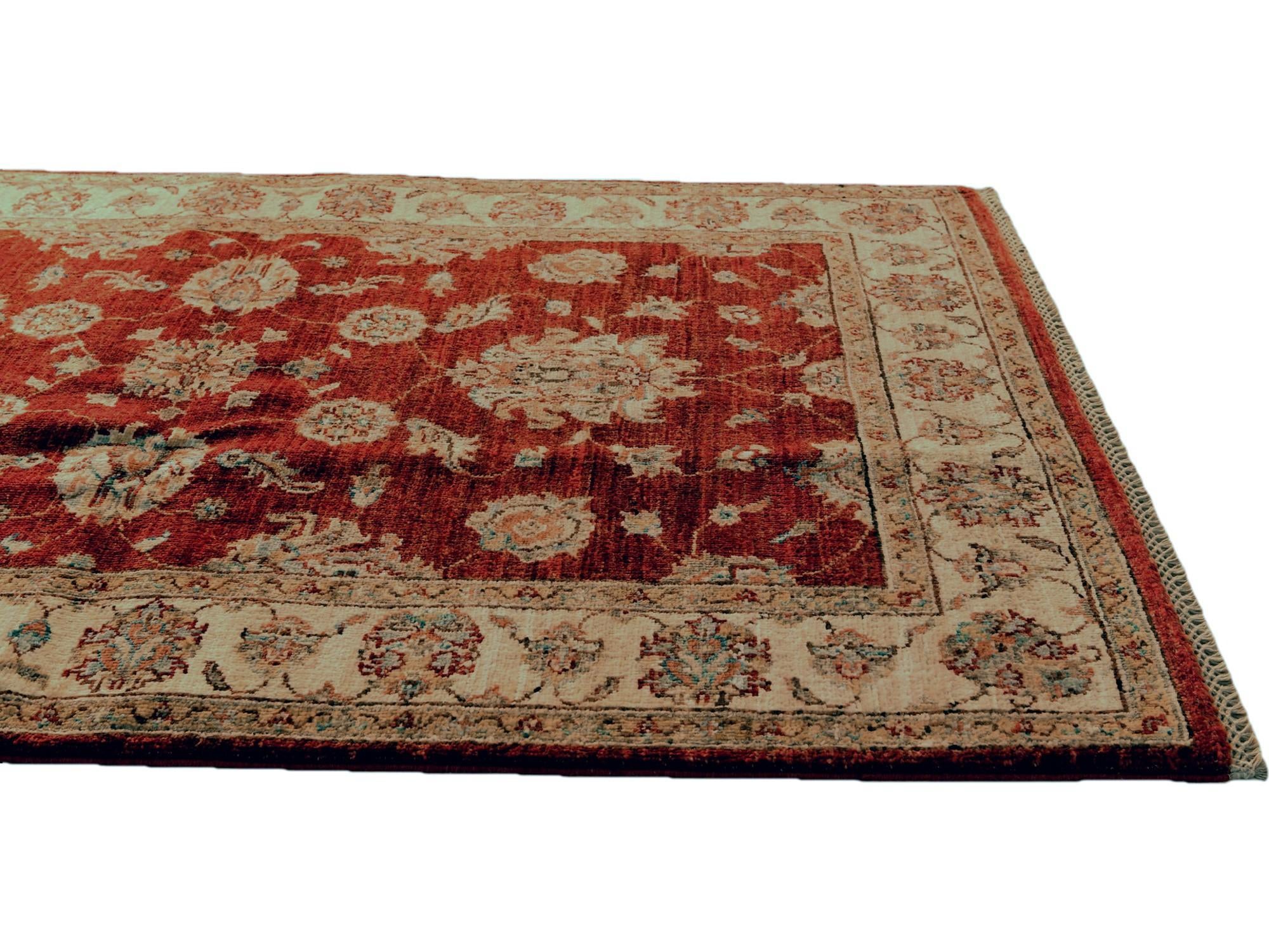 3' 4 x 4' 11 Hand Knotted Ziegler Rug