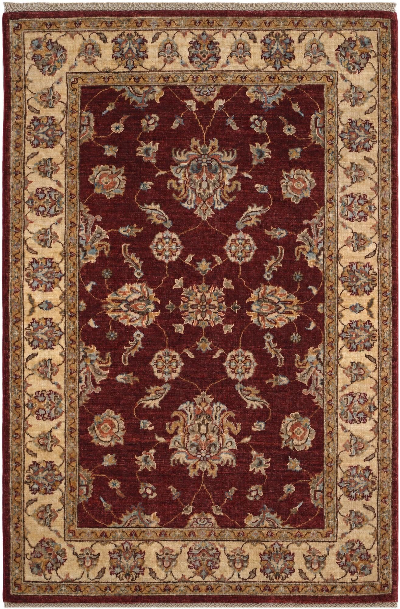 3' 4 x 4' 11 Hand Knotted Ziegler Rug